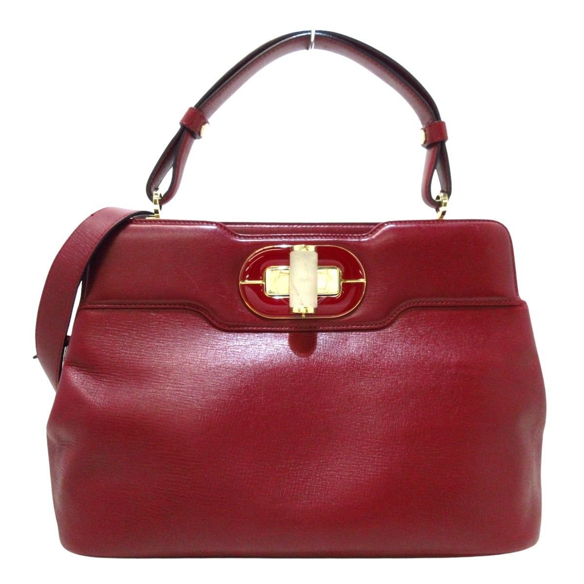 image of Bvlgari Bulgari Isabella Rossellini Handbag in Burgundy, Women's