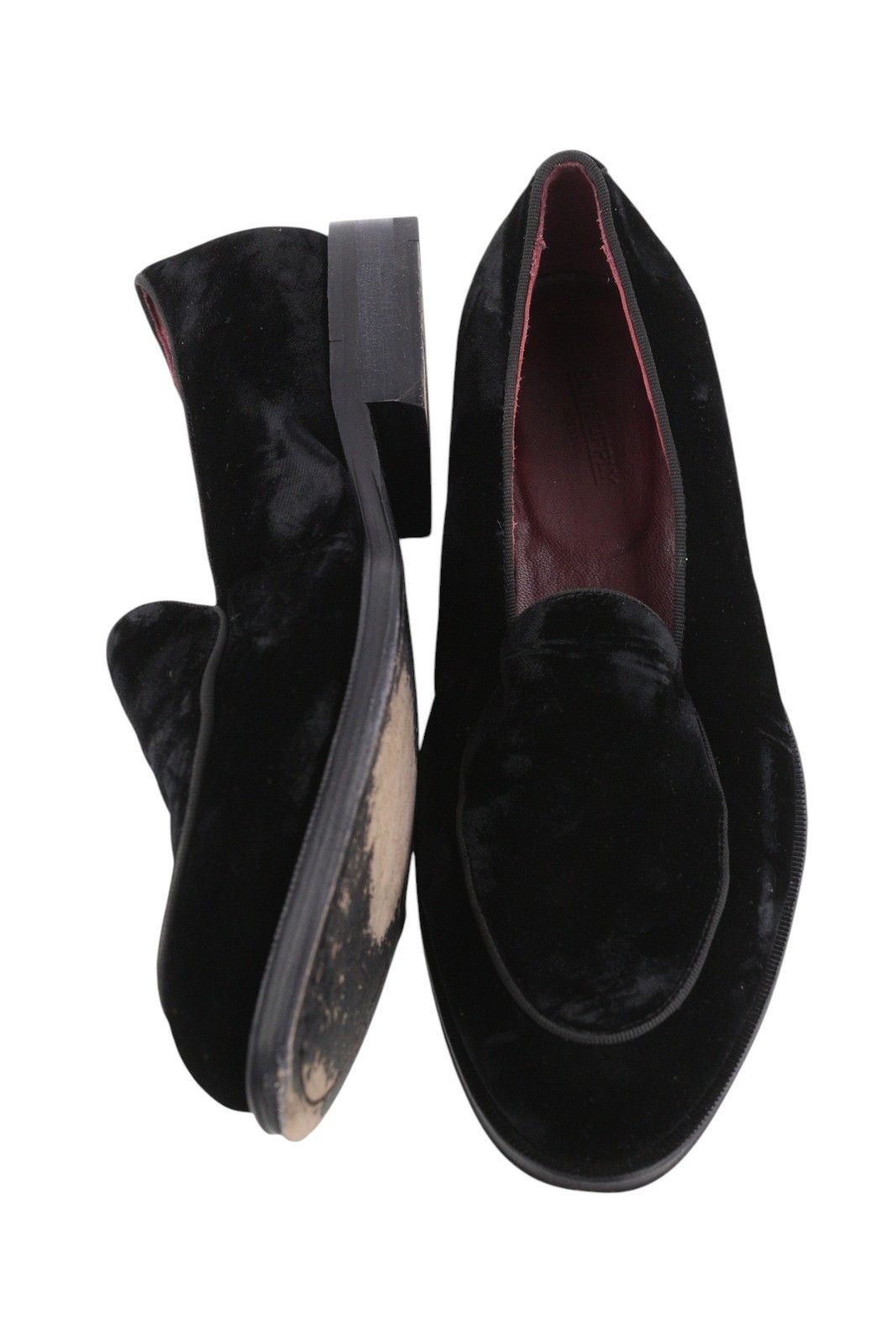 Suitsupply EU39 Black Velour Almond Toe Slip On Shoes 83577 Size US 6 / EU 39 - 6 Thumbnail