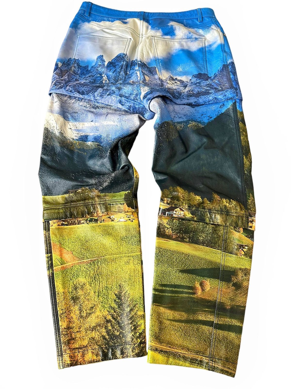 Balenciaga GRAIL 2018 Convertible Painted Calfskin Mountain Pants Size 28" / US 6 / IT 42 - 2 Thumbnail
