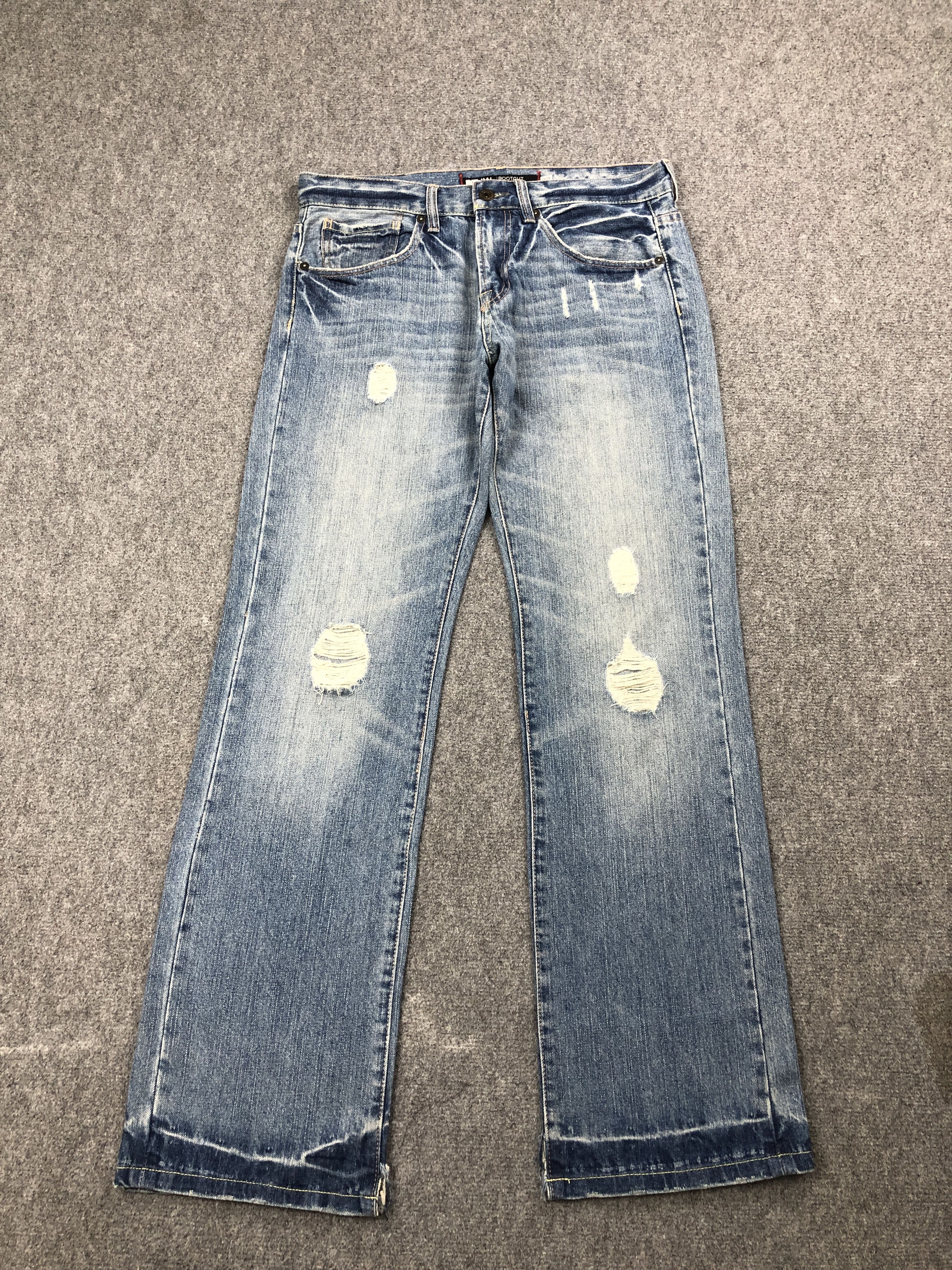 If Six Was Nine Vintage Japanese Brand Distressed Bootcut Jeans DP2482 Size US 33 - 1 Thumbnail