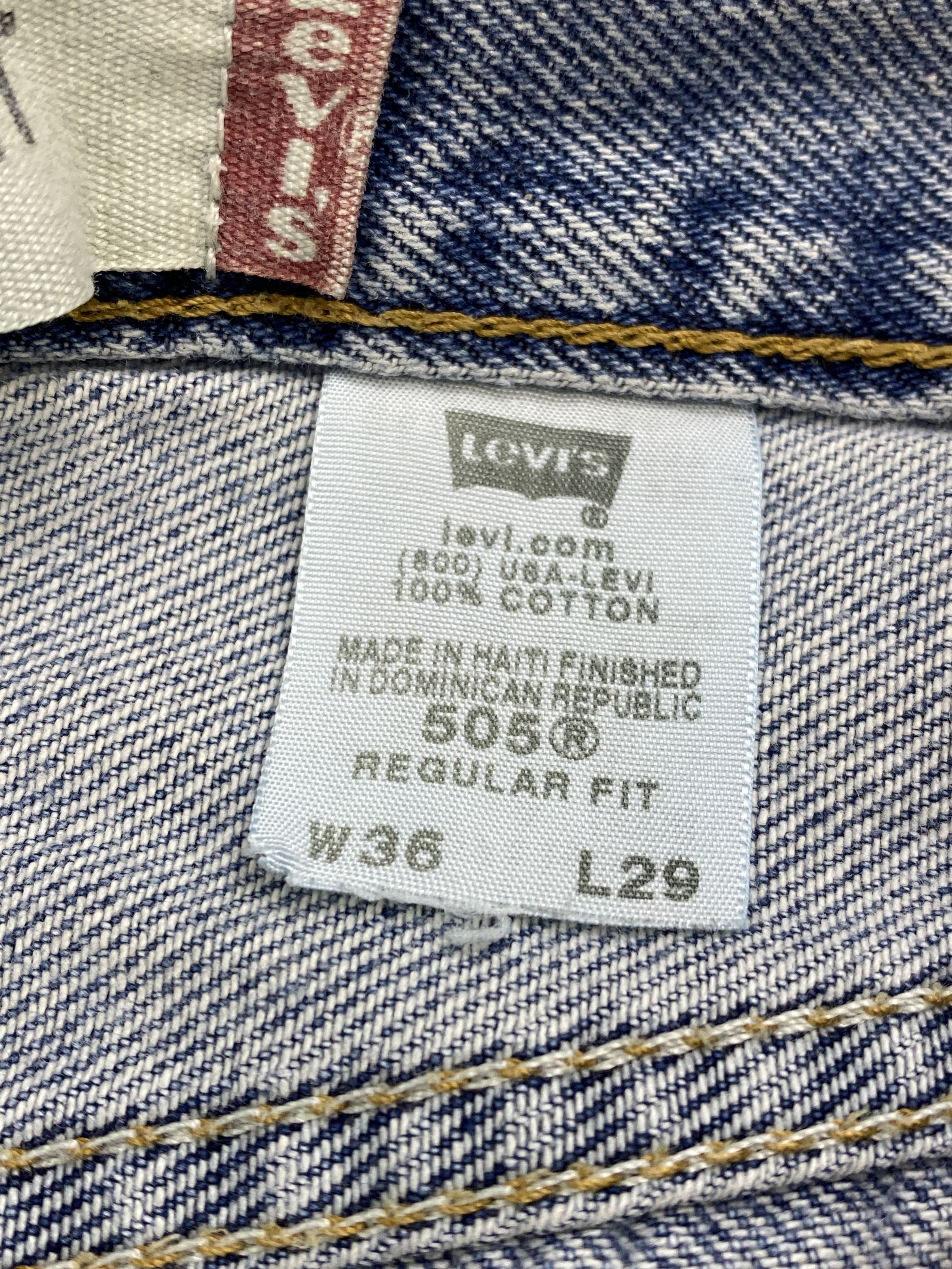 Levi's × Vintage Vintage Levis 505 Faded Blue Jeans DP2616 Size US 34 / EU 50 - 7 Thumbnail