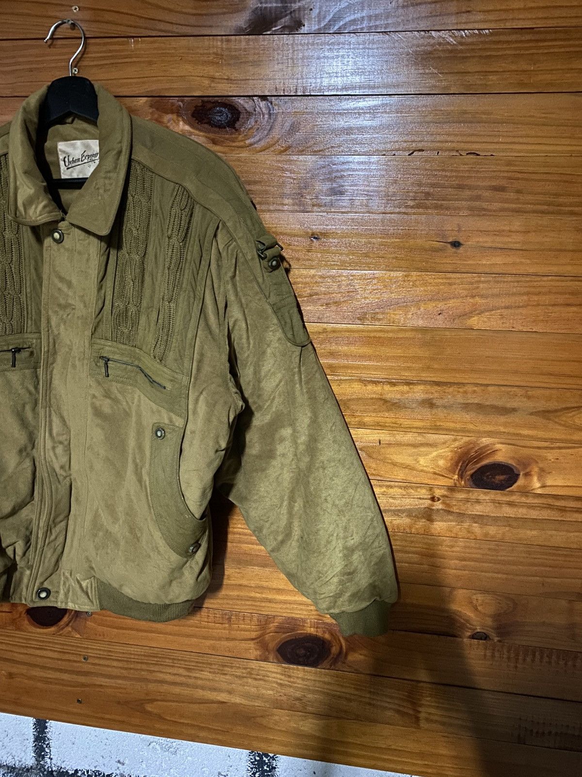 Japanese Brand Urban Express Vintage Olive Bomber Jacket Style Texture Size US M / EU 48-50 / 2 - 8 Thumbnail