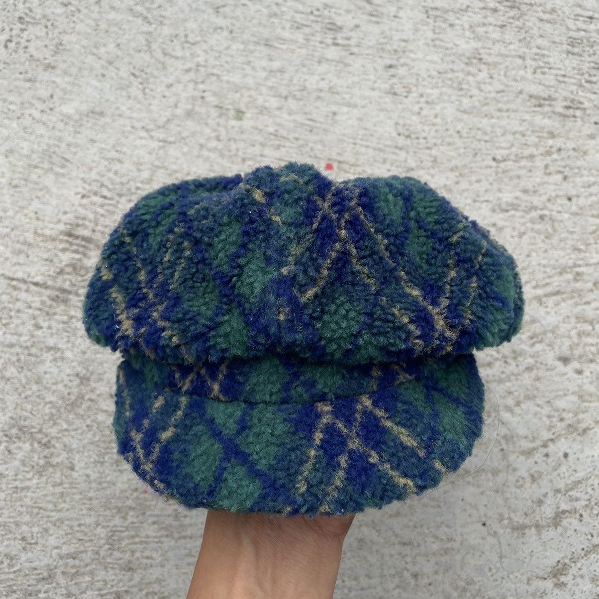 image of Avant Garde Sick. Towel Tartan Newsboy Cap in Dark Green, Men's (Size 38)