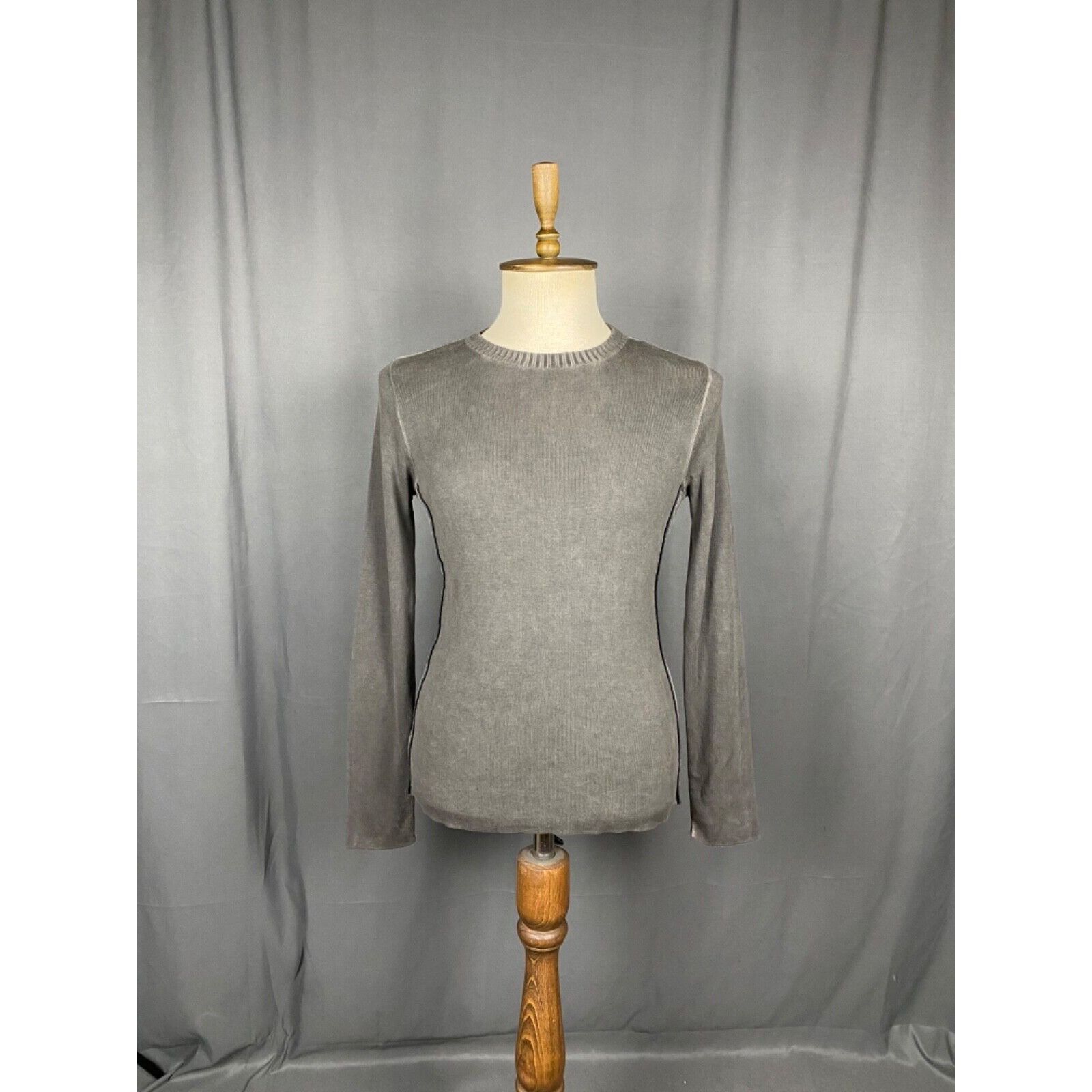 Moschino Moschino Men's Distressed Gray Crewneck Sweater Size M Size US M / EU 48-50 / 2 - 4 Thumbnail