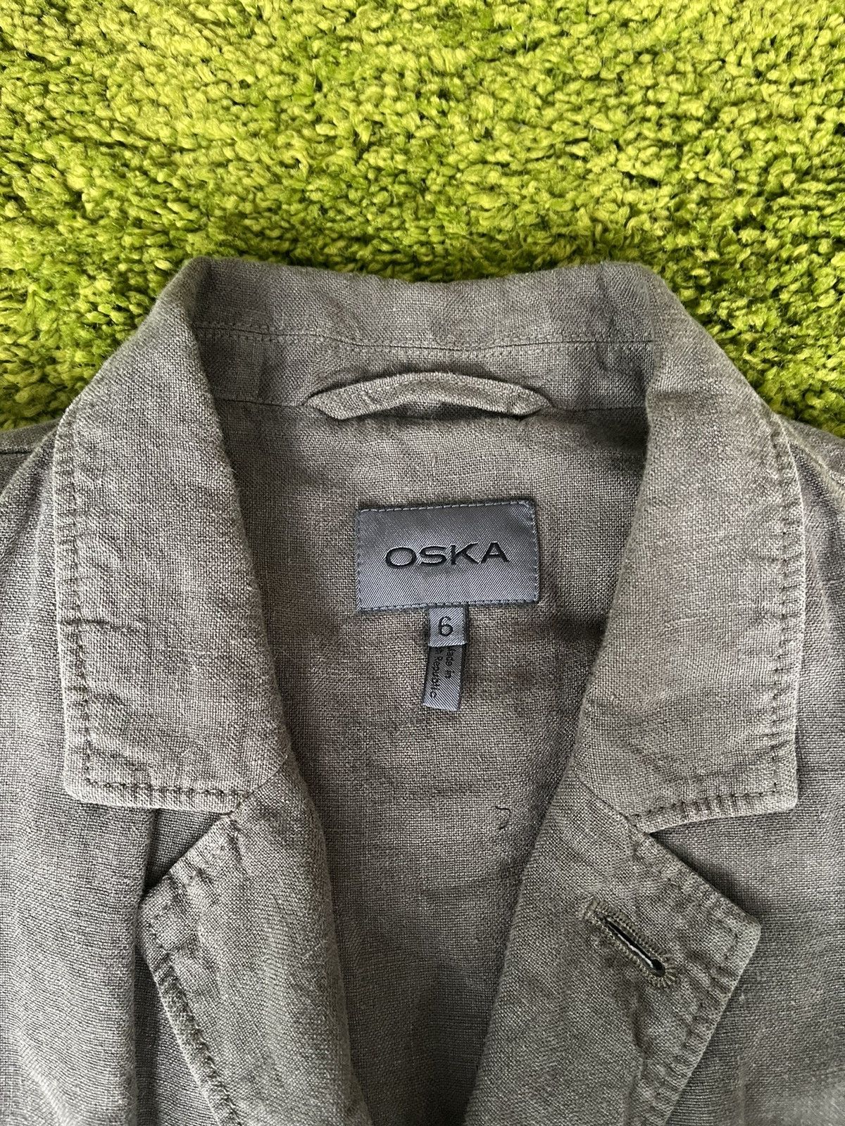 Designer Oska avant garde 100% linen blazer jacket Size 52L - 2 Thumbnail