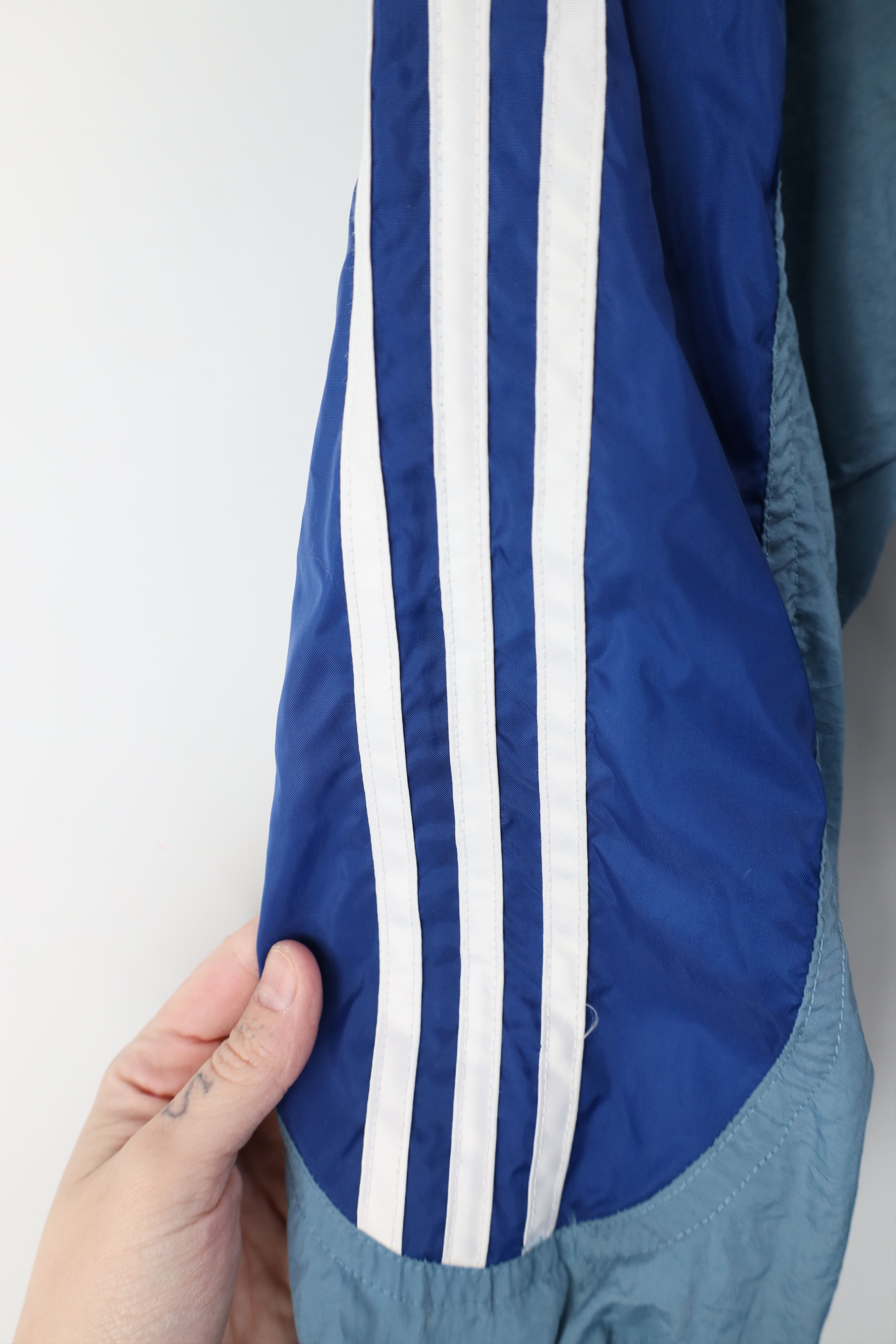 Adidas Vintage 90s Adidas Striped Lined Windbreaker Jacket Size M / US 6-8 / IT 42-44 - 8 Thumbnail