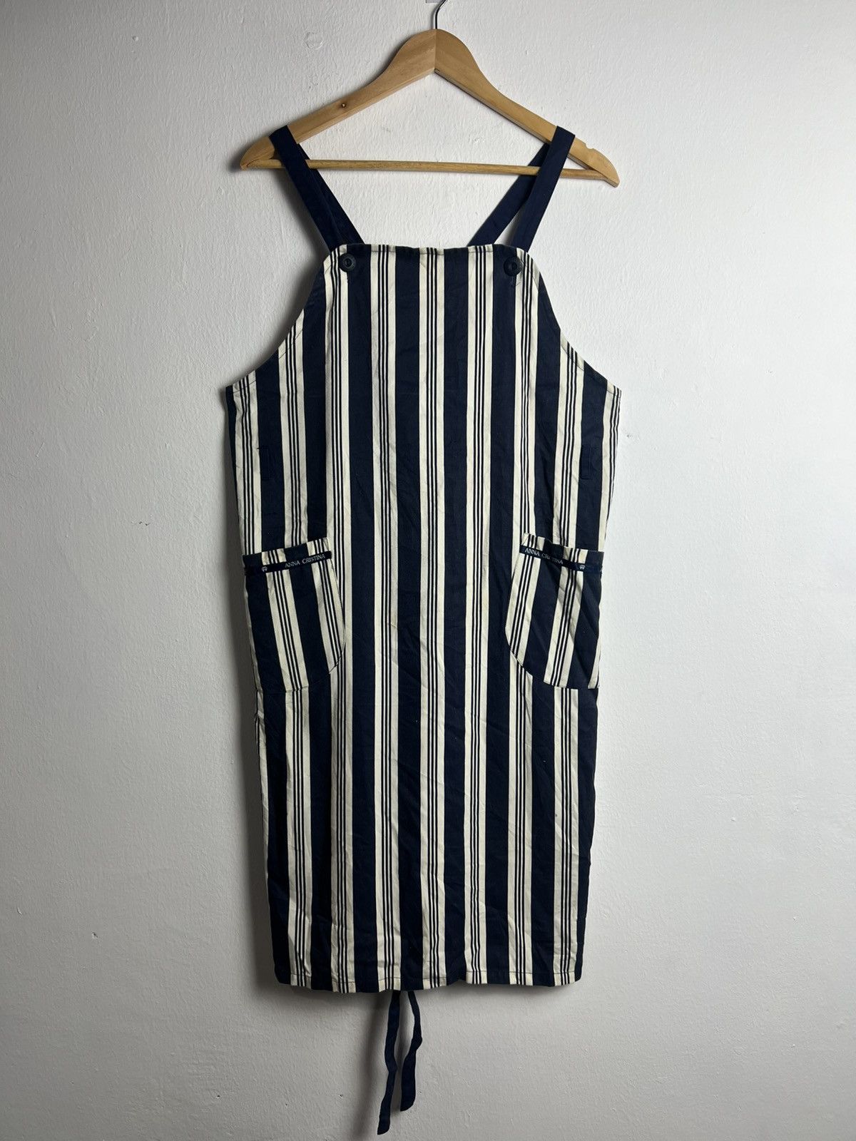Japanese Brand Anna Christina Striped Apron Size ONE SIZE - 1 Thumbnail