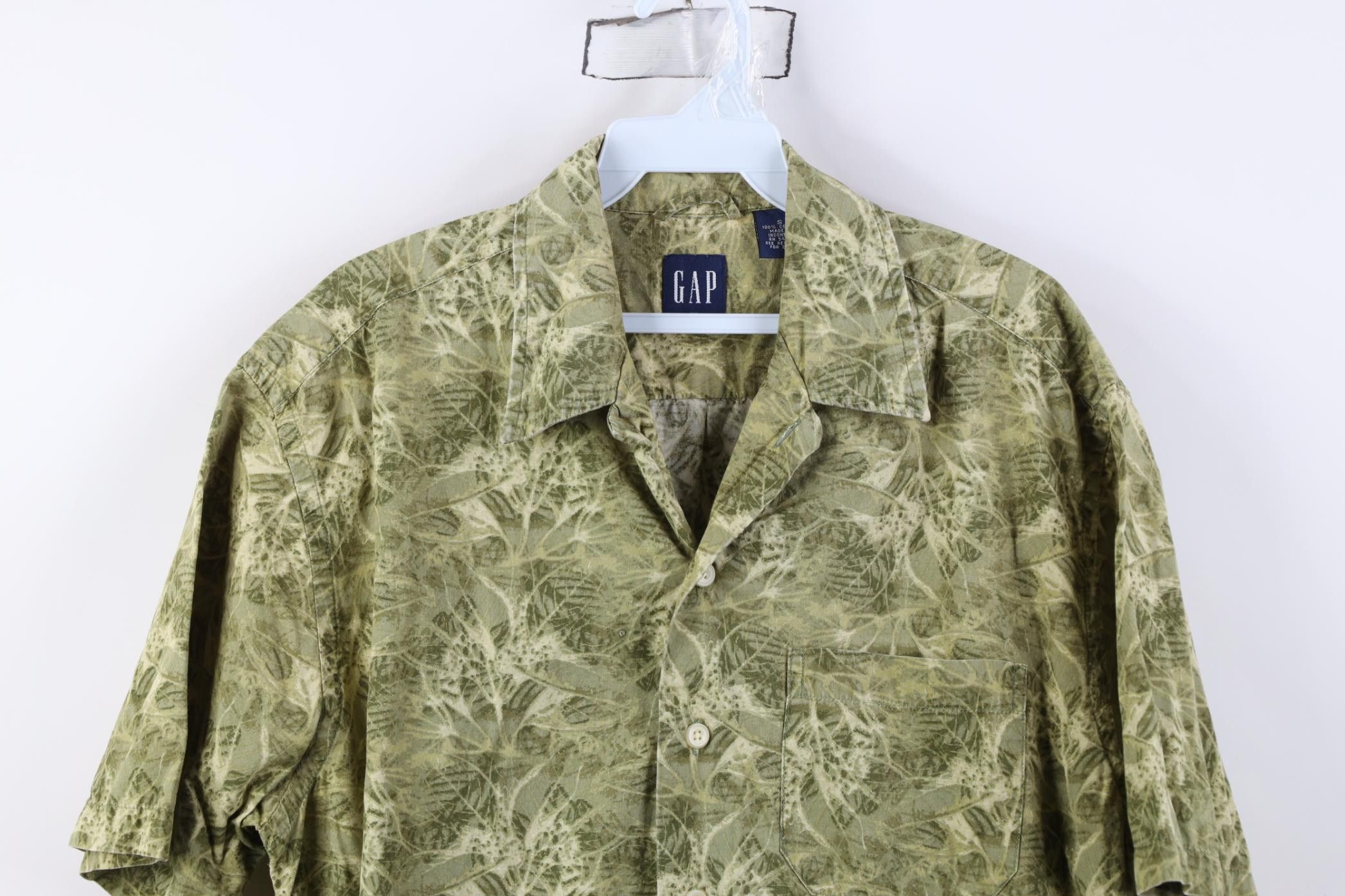 Gap Vintage 90s Gap Nature Leaf Beach Luau Hawaiian Button Shirt Size US S / EU 44-46 / 1 - 2 Thumbnail