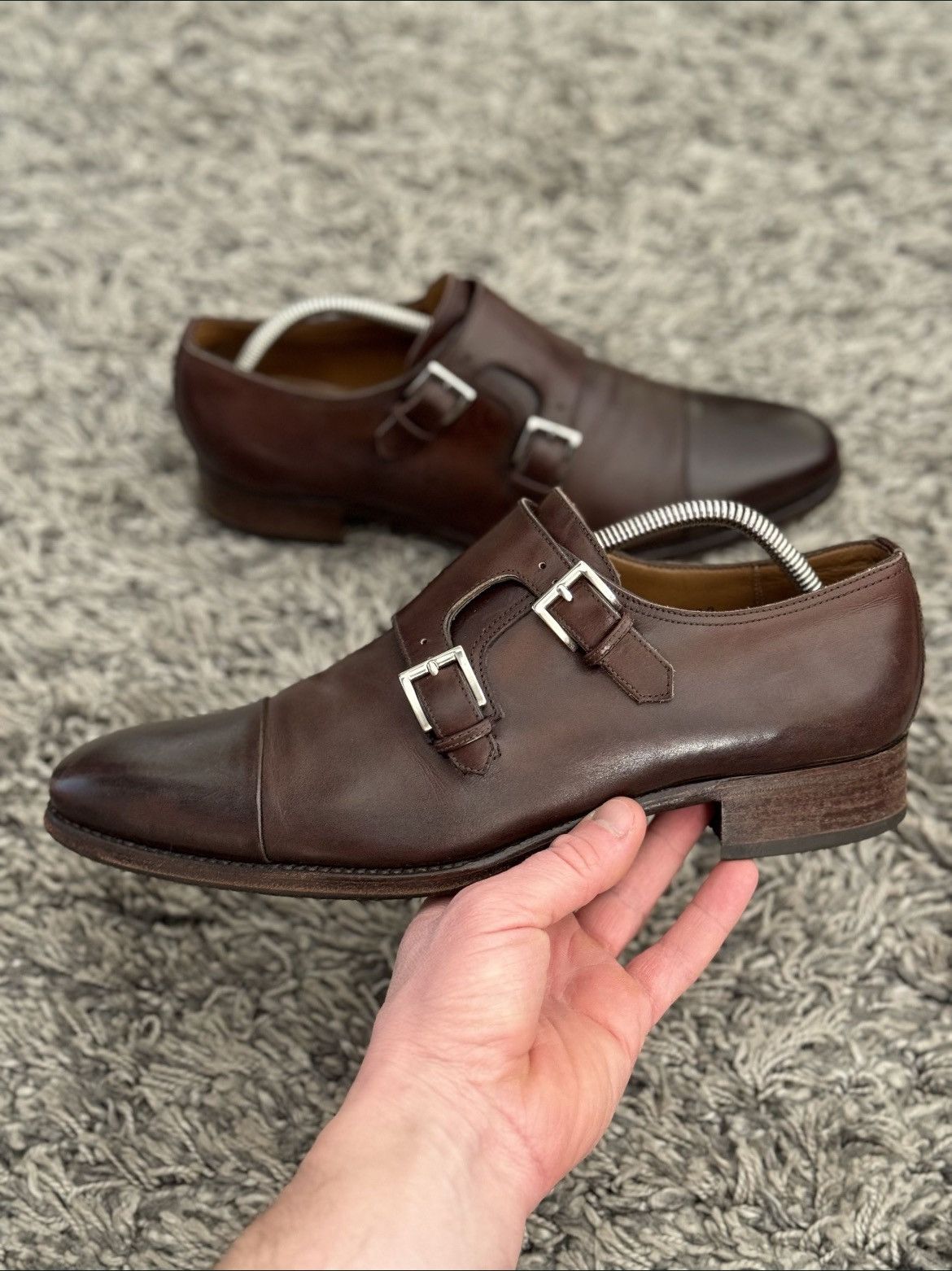 Gravati Gravati leather derby shoes formal hand made in Italy Size US 7 / EU 40 - 2 Thumbnail