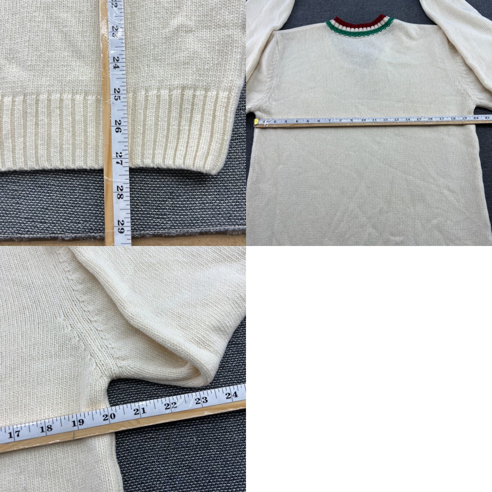 Vintage Holebrook Sweden Mens Sweater Medium V-Neck Wool White Ski Tour Size US M / EU 48-50 / 2 - 8 Thumbnail