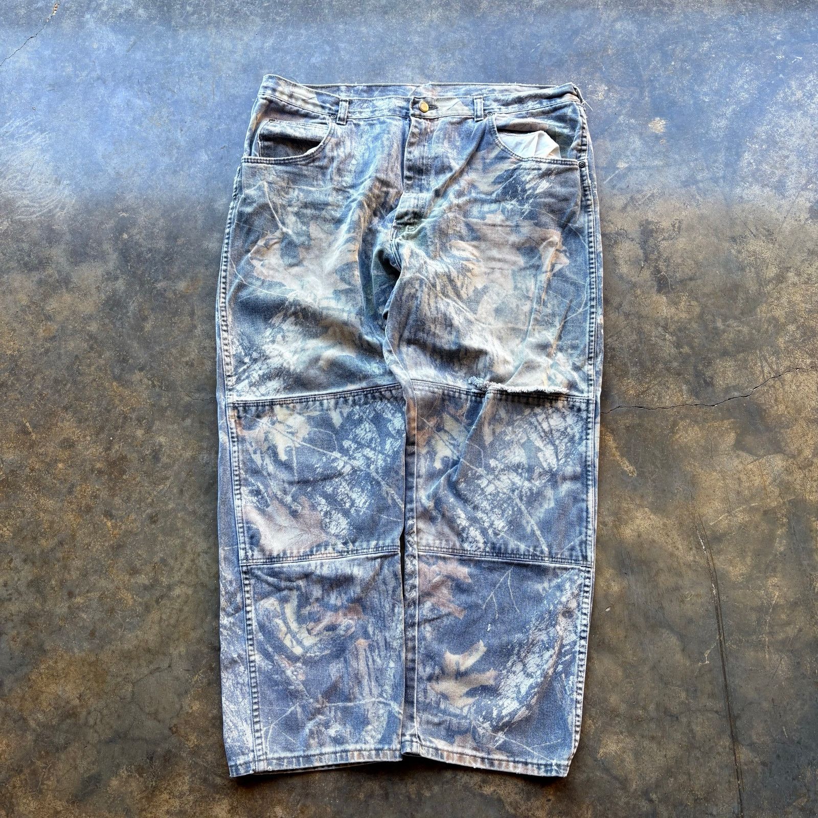 Wrangler Faded Vintage Baggy Camo Wrangler Double Knee jeans Size US 40 / EU 56 - 3 Thumbnail