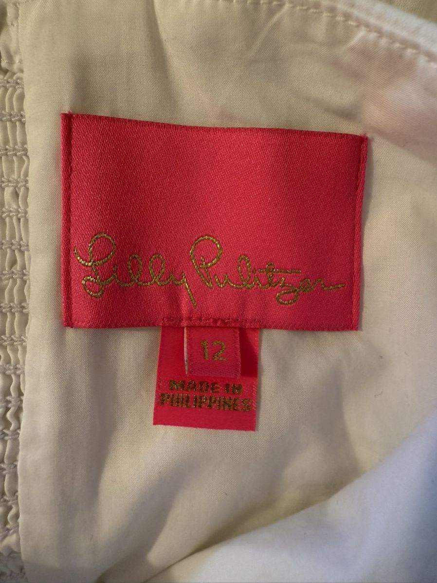 Lilly Pulitzer Lilly Pulitzer Marjorie Eyelet Dress Size XL / US 12-14 / IT 48-50 - 6 Thumbnail