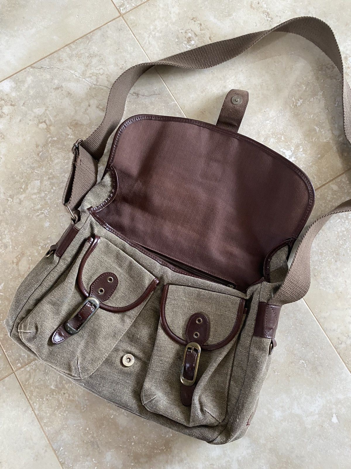 Fred Perry Vintage Fred Perry Sholder Avant-Garde Military Style Bag Size ONE SIZE - 5 Thumbnail