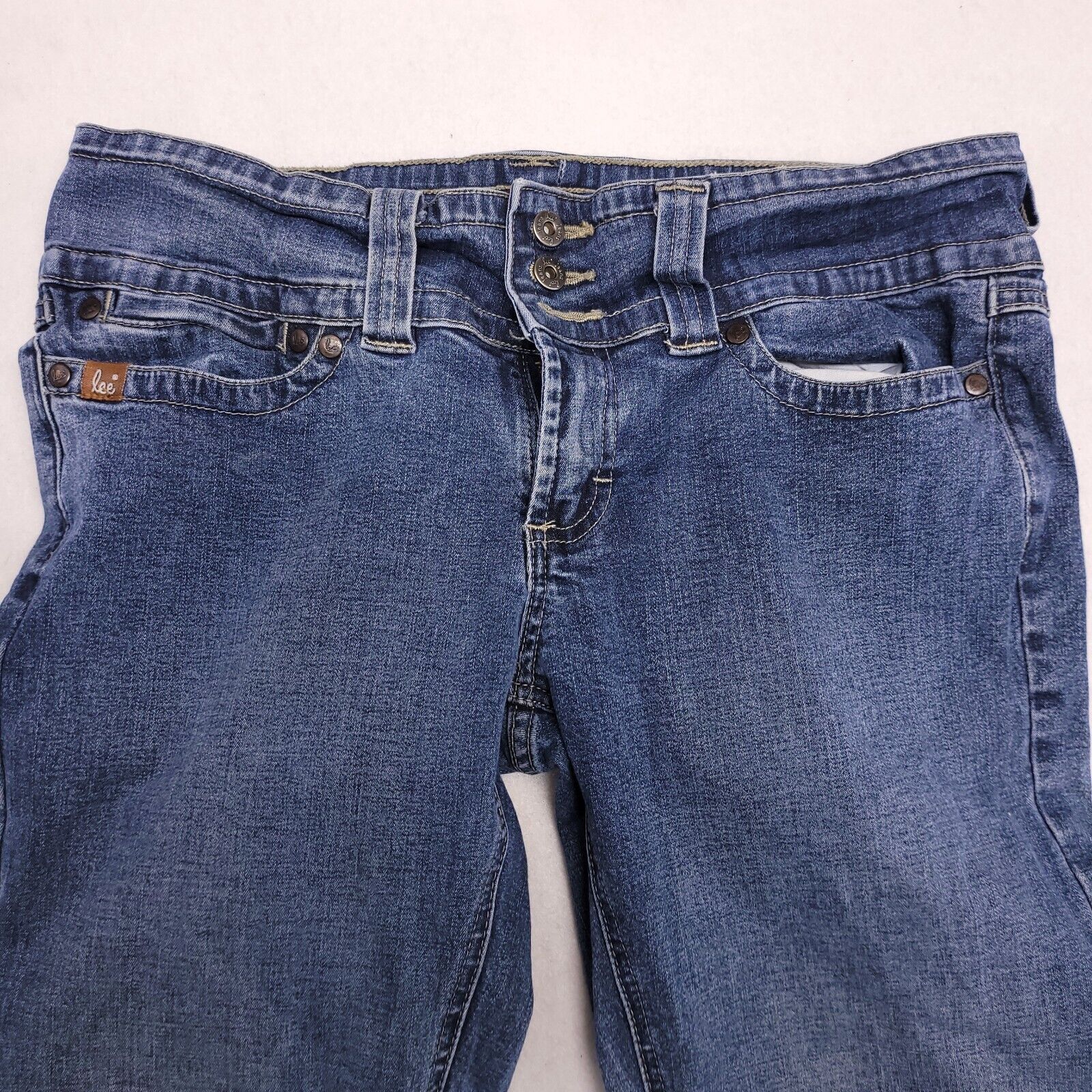 Lee Lee One True Fit Button Zip Denim Jeans Women Size 9/10 Blue Size 32" / US 10 / IT 46 - 1 Thumbnail