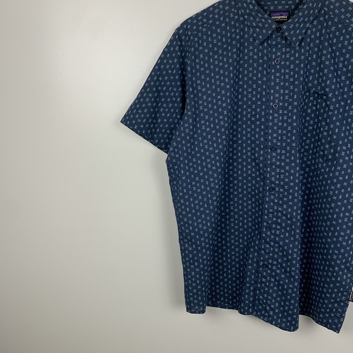 Patagonia Patagonia Geometric Shirt Organic Cotton Short Sleeve Blue Size US L / EU 52-54 / 3 - 5 Thumbnail