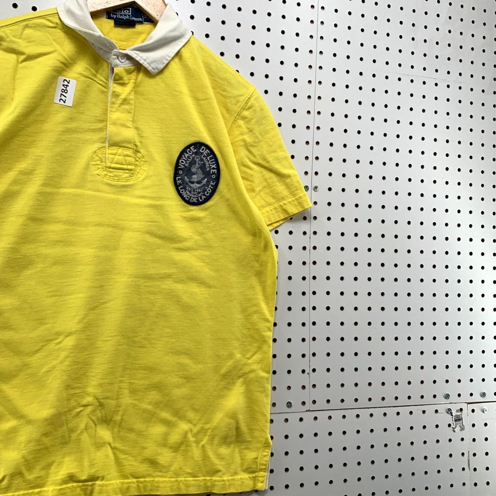 Polo Ralph Lauren VINTAGE Polo Ralph Lauren Voyage Deluxe La Cote Collared SHirt Yellow M Men 20.5X27.5 Size US XXL / EU 58 / 5 - 4 Thumbnail