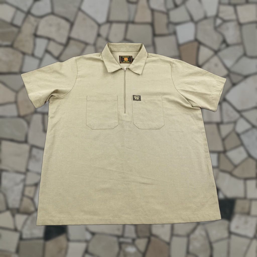 Vintage FB County Shirt Men Small Khaki 1/2 Zip Pullover Work Utility Mechanic Grunge Beige Outdoor N/A Mens Size US S / EU 44-46 / 1 - 1 Thumbnail