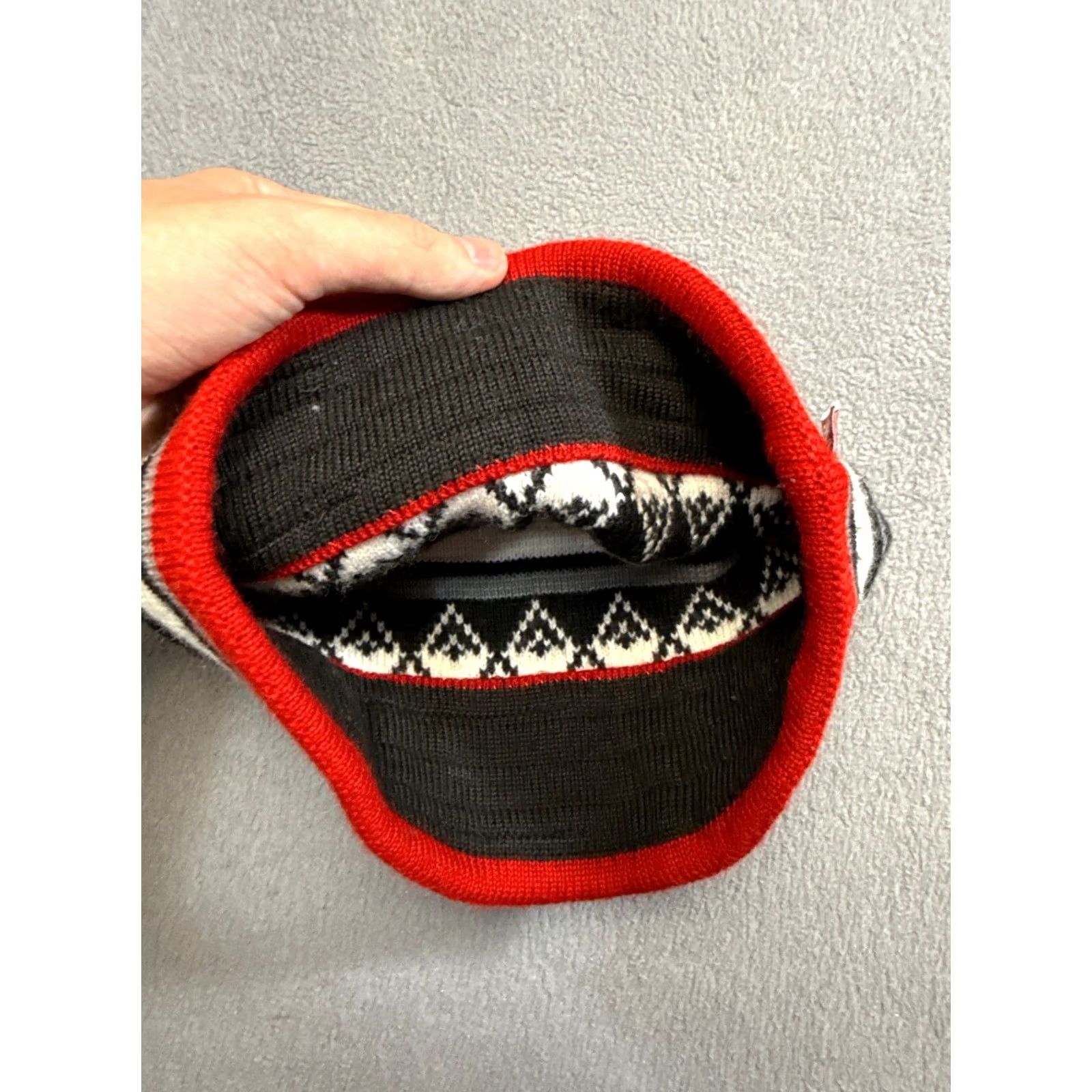 Vintage VINTAGE Eisbar Beanie Hat Unisex Adults One Size Red Wool Blend Size ONE SIZE - 4 Thumbnail