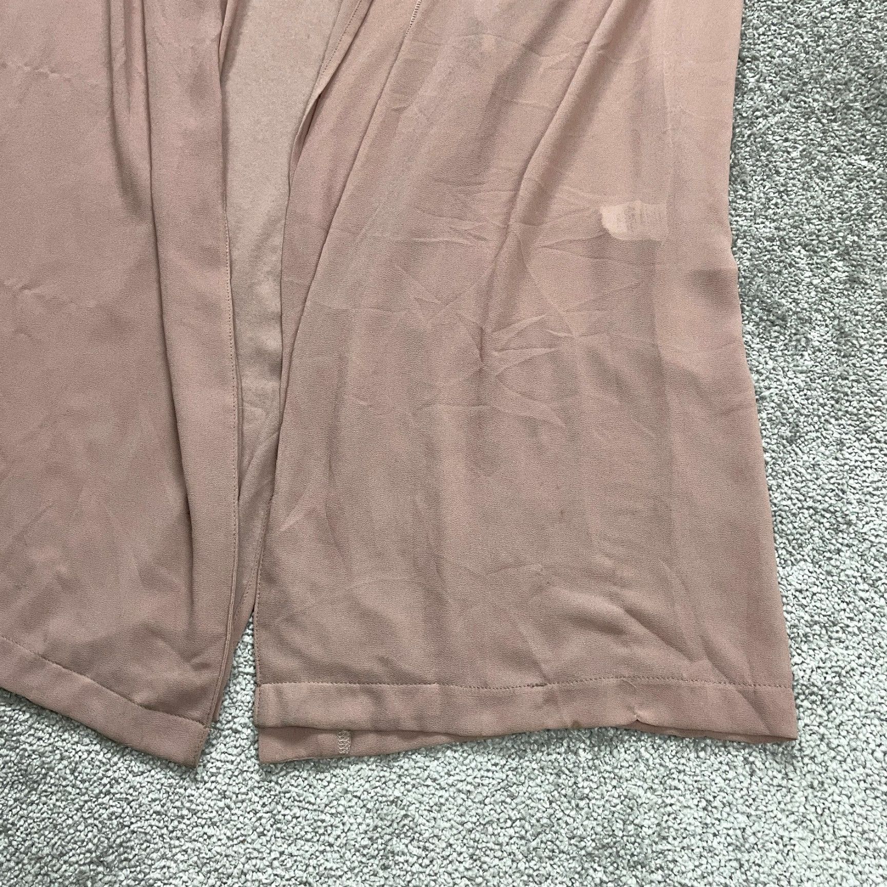 Vintage Naked Wardrobe Jumpsuit Womens Small Pink Smooth Racerback Long Wide Leg Womens Size 28" / US 6 / IT 42 - 6 Thumbnail