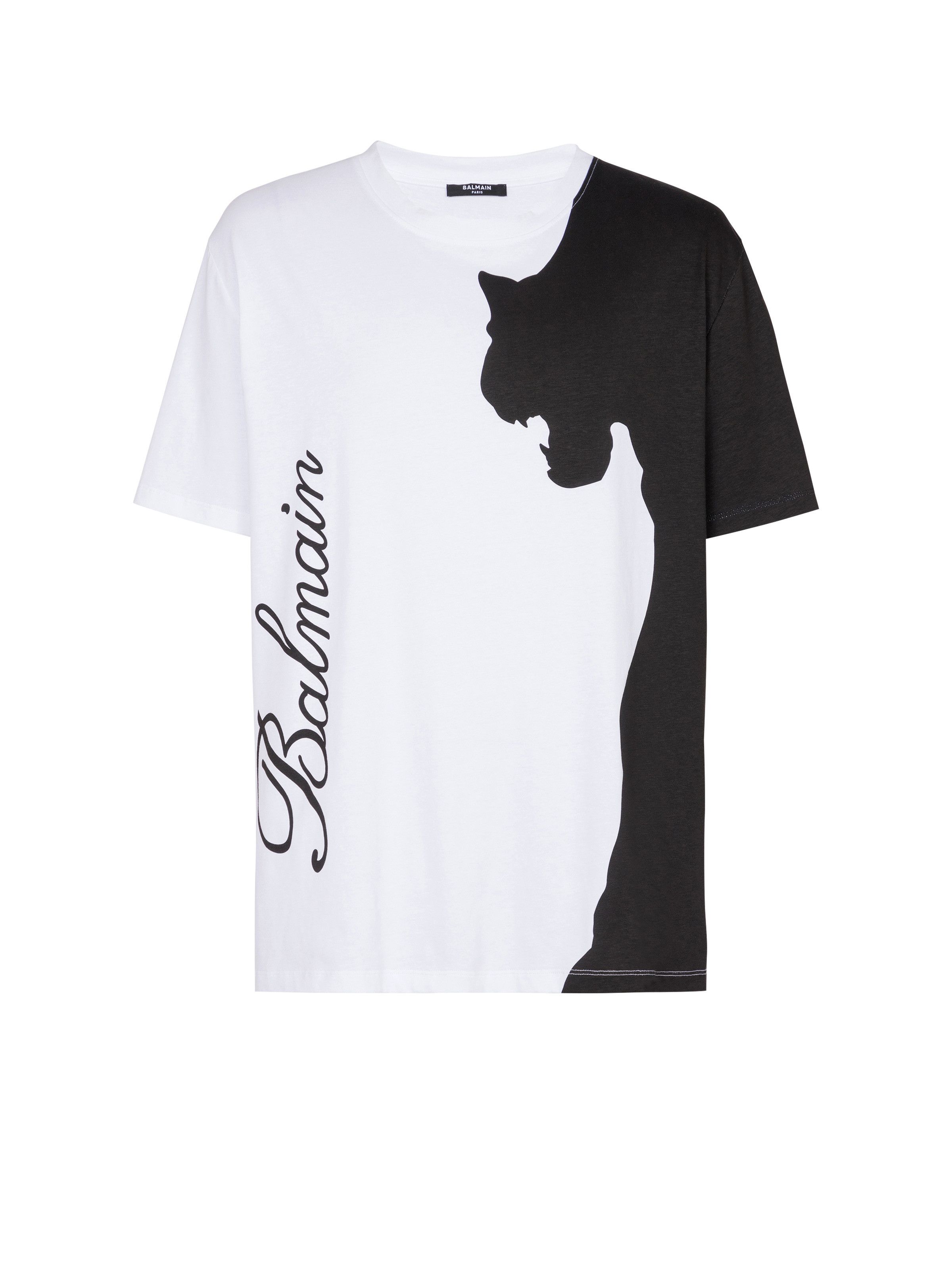 Balmain o1s1wg110125 T-Shirt in White Black Size US S / EU 44-46 / 1 - 1 Thumbnail
