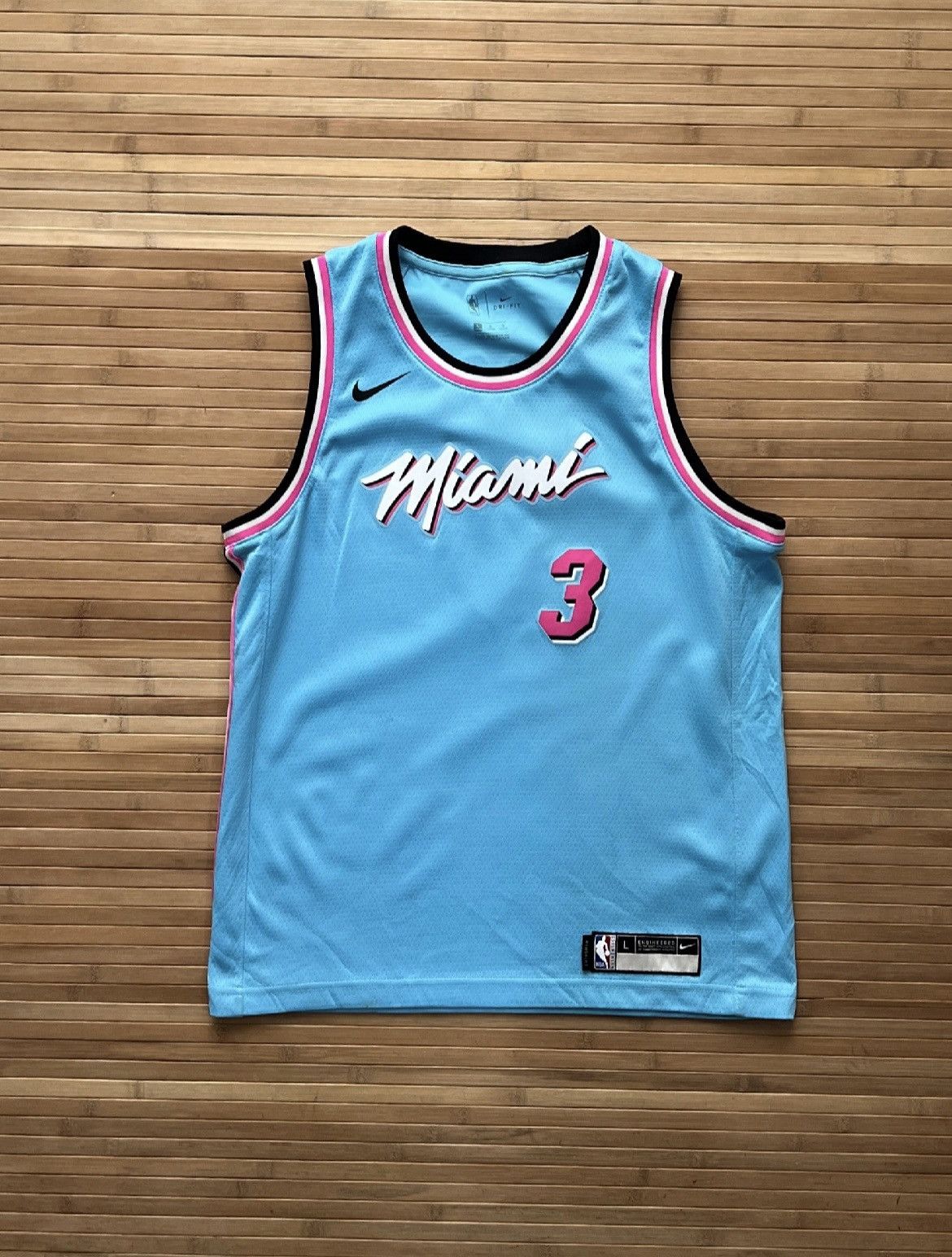 Nike Nike Wade Miami Heat Vice Nights Blue Pink Jersey Size US M / EU 48-50 / 2 - 1 Thumbnail