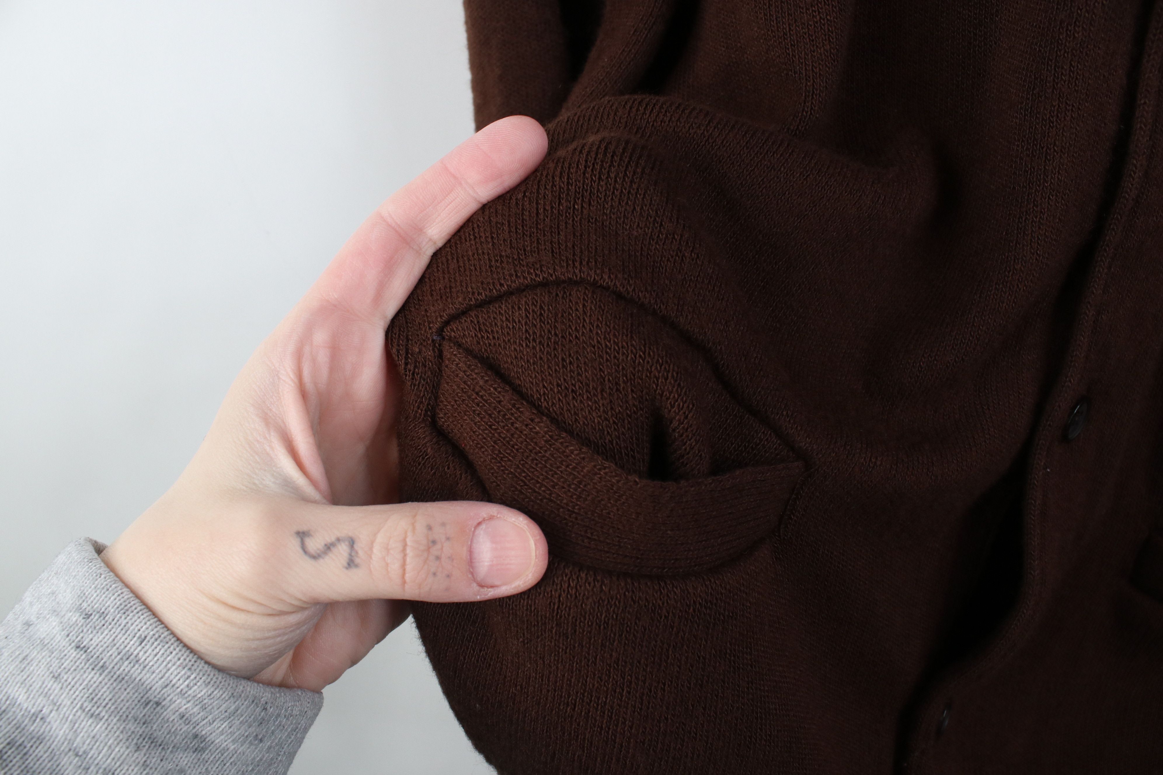 Vintage Vintage 70s Streetwear Soft Knit Cardigan Sweater Brown USA Size US L / EU 52-54 / 3 - 5 Thumbnail