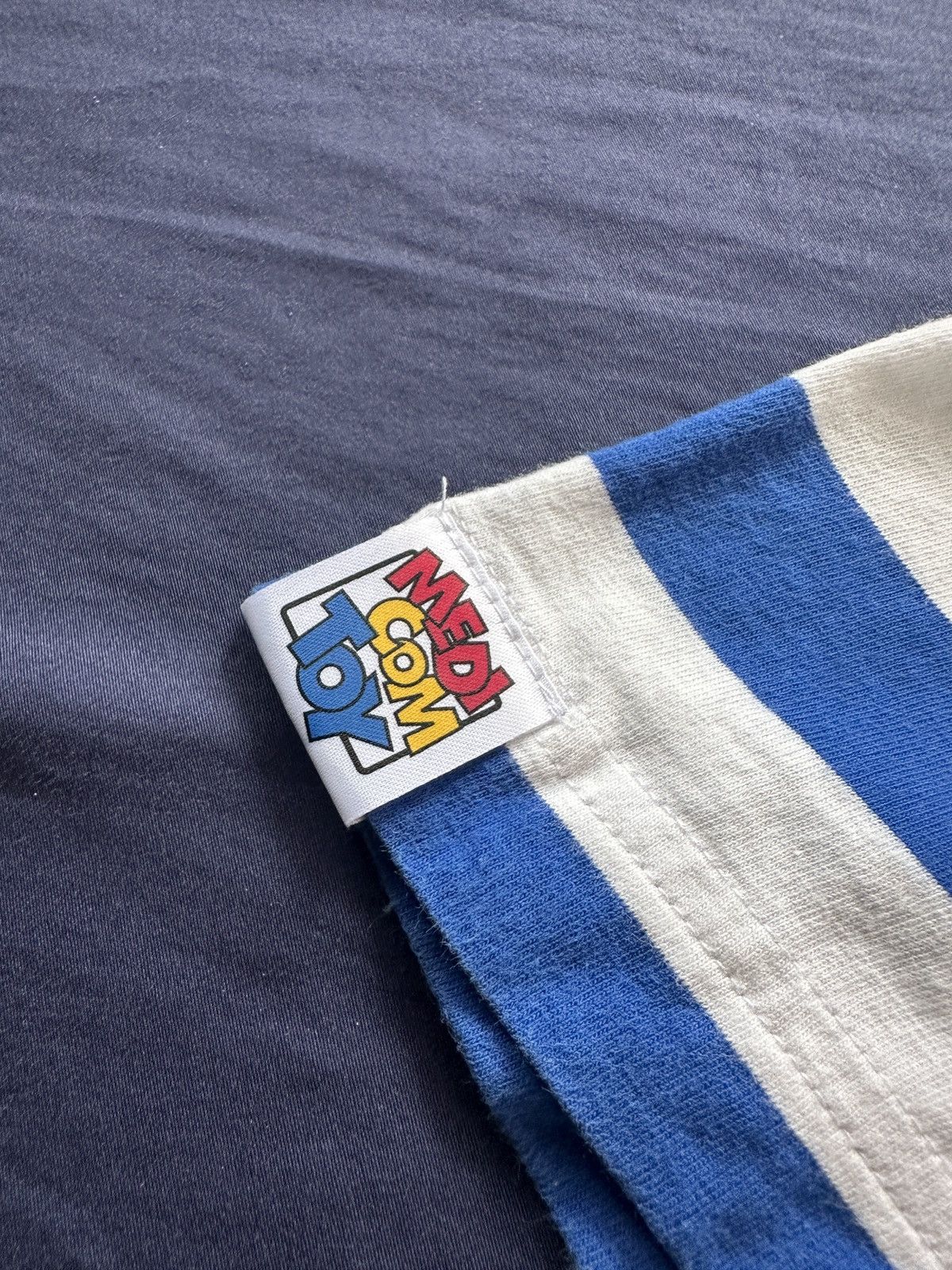 Medicom Toy Medicom Bearbrick × Uniqlo 2013 Blue Stripe T-shirt Size US M / EU 48-50 / 2 - 3 Thumbnail