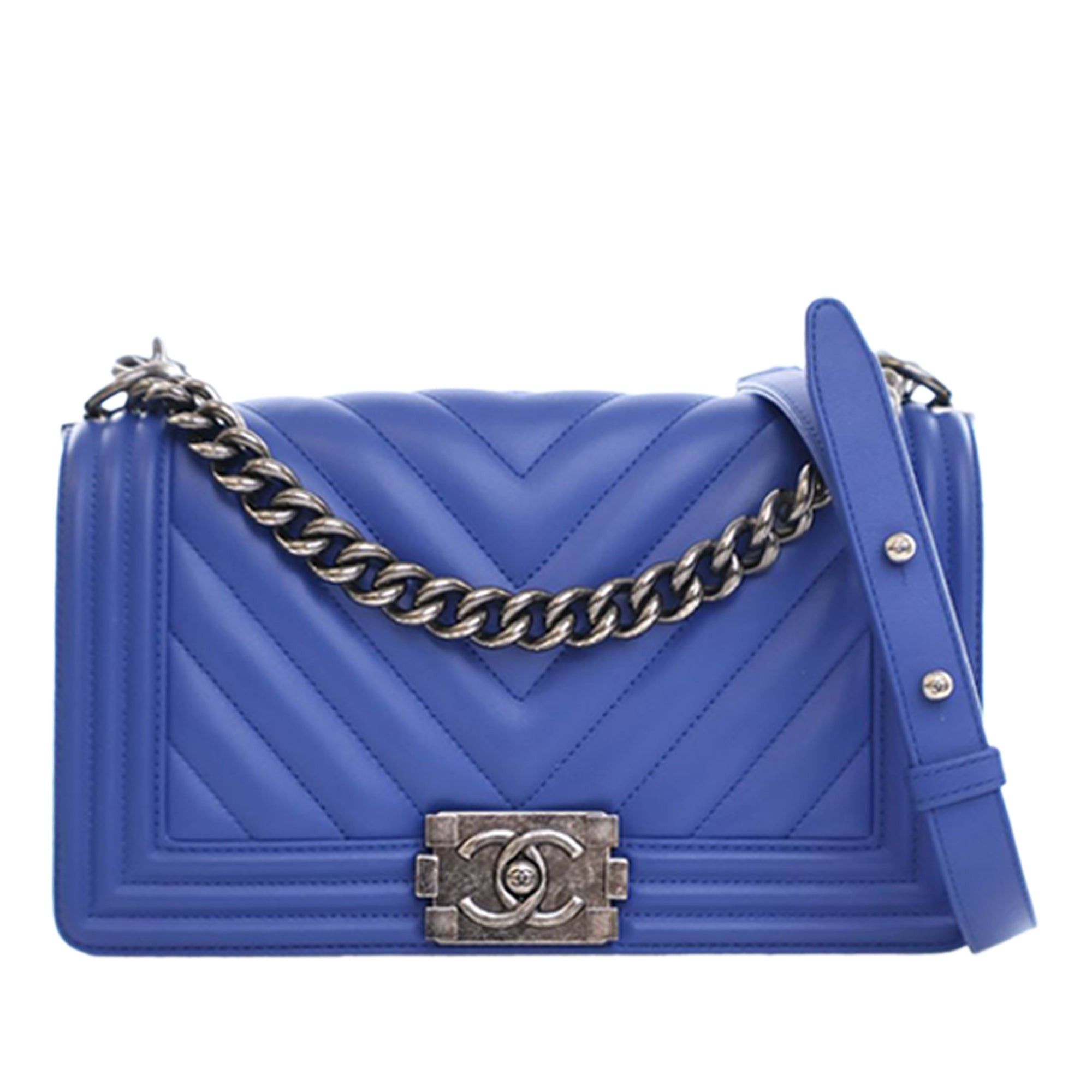 Chanel Old Medium Chevron Lambskin Boy Flap Size ONE SIZE - 1 Thumbnail