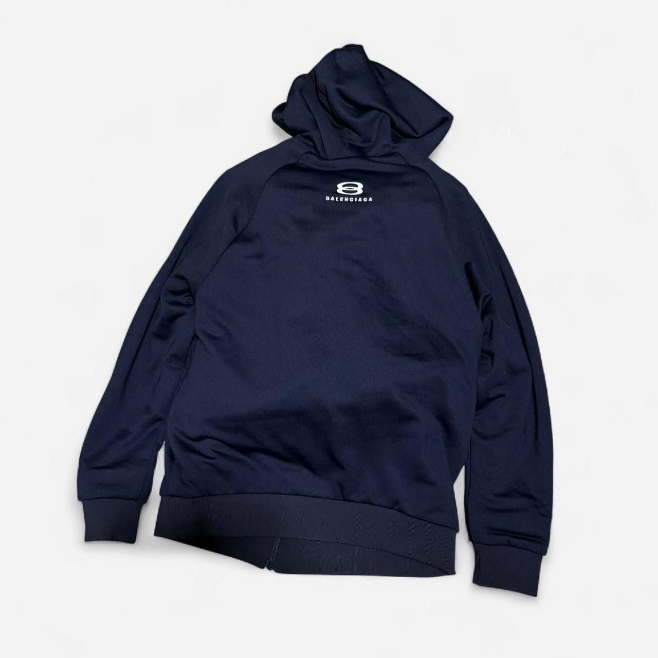 Balenciaga BALENCIAGA Logo-Print Zip-Up Insulated Hoodie Size US S / EU 44-46 / 1 - 2 Thumbnail