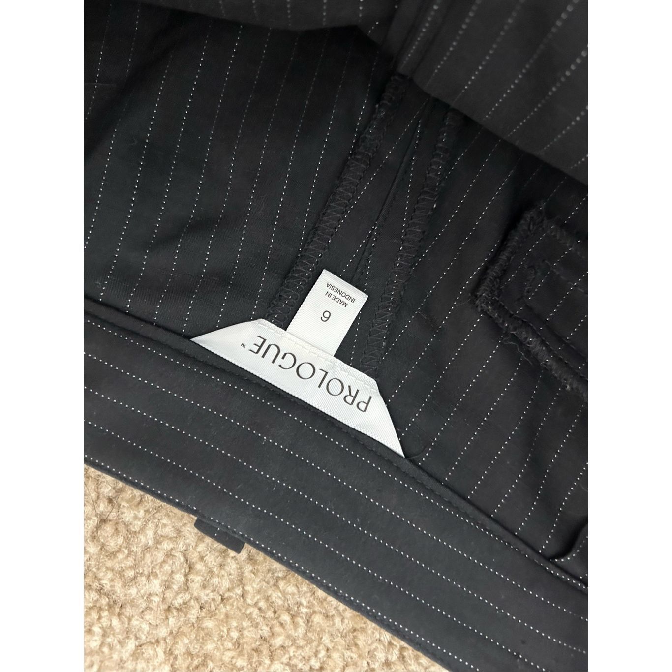 Other Prologue Black White Pinstripe Straight-Leg Pants, Size 6 Size 28" / US 6 / IT 42 - 5 Thumbnail