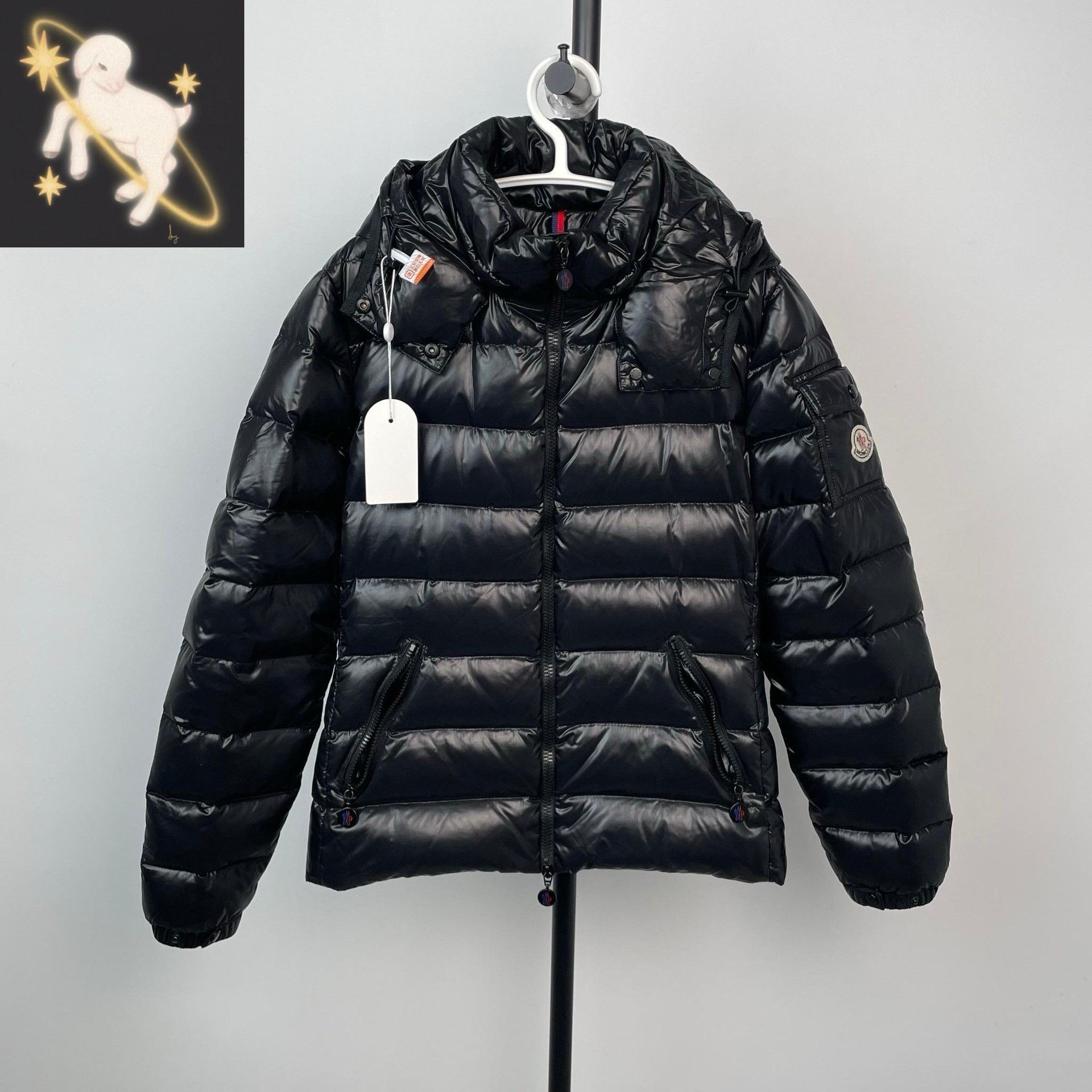 Moncler Moncler Cropped Black Heavy Coat S Men Size US S / EU 44-46 / 1 - 1 Thumbnail