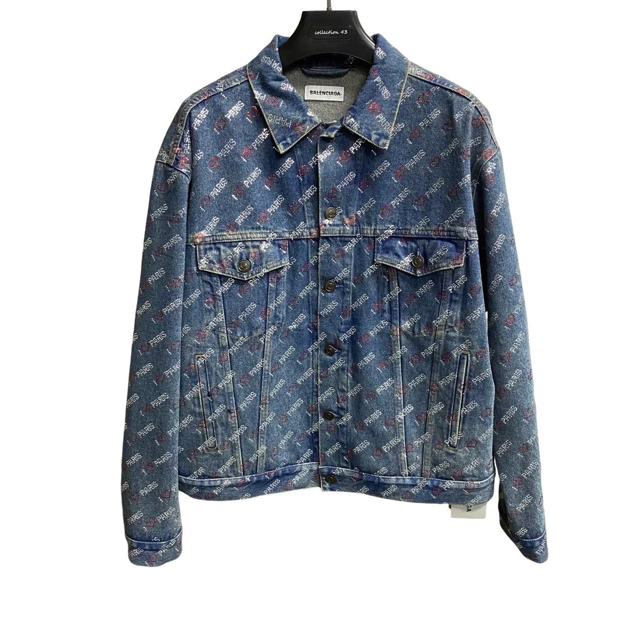 Balenciaga Balenciaga I Love Paris Strass Denim Jacket 36 Size XS / US 0-2 / IT 36-38 - 1 Thumbnail