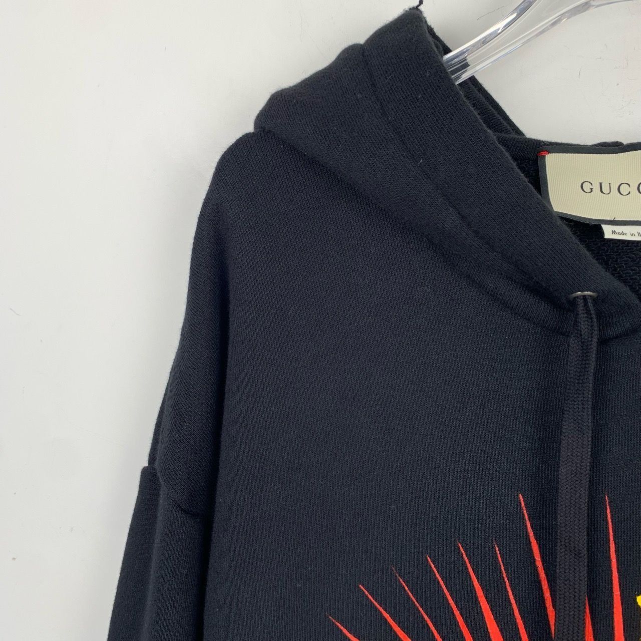 Gucci Gucci Black Hoodie With Fierce Tiger Print & Red Gothic Text Size US S / EU 44-46 / 1 - 3 Thumbnail