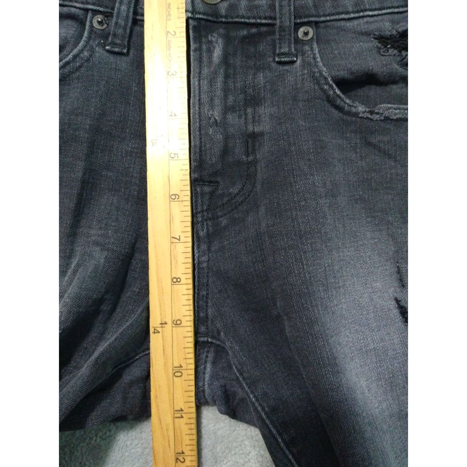 American Eagle Outfitters American Eagle Jeans Mens 28x30 Black Denim Extreme Flex 4 Skinny Distressed Size US 28 / EU 44 - 4 Thumbnail
