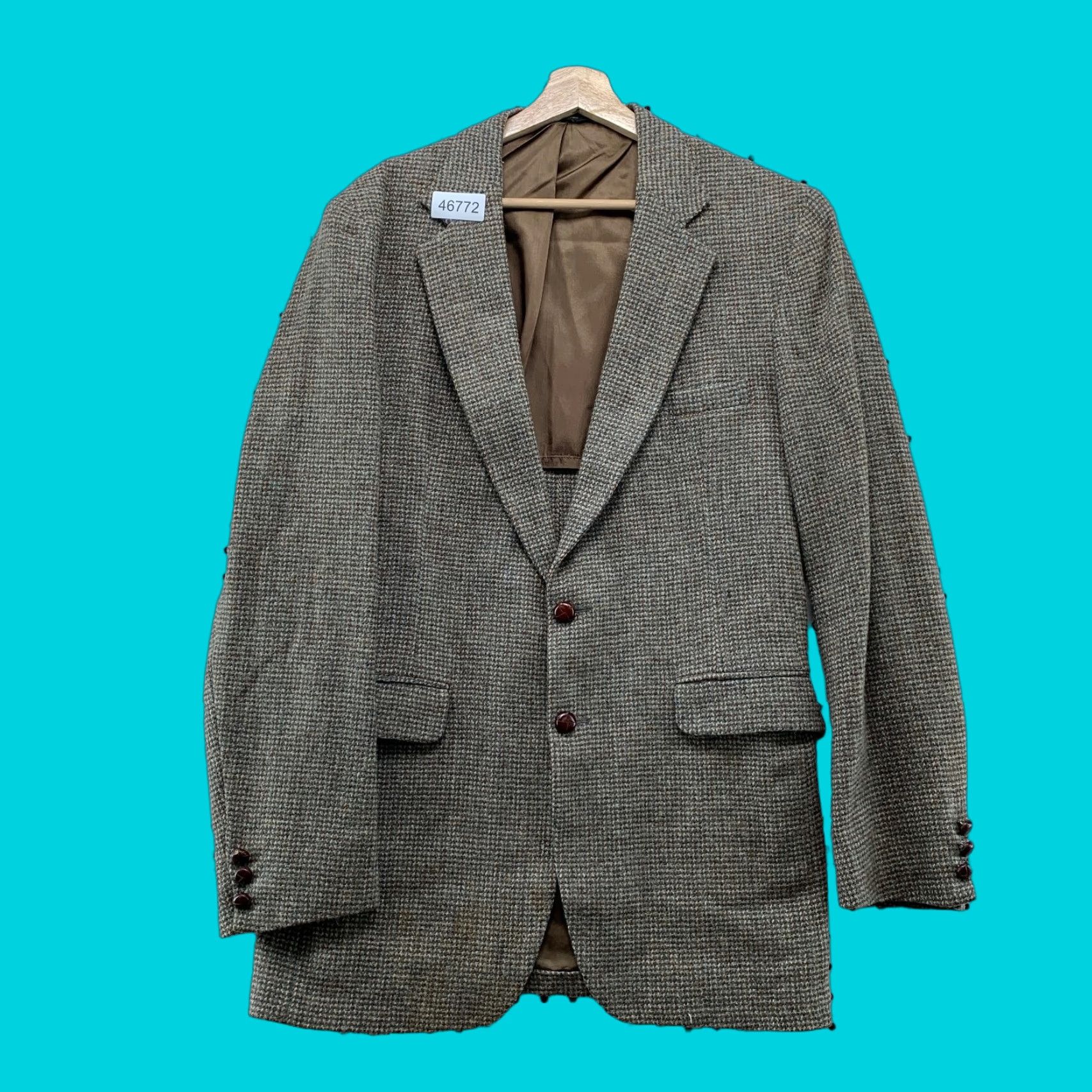 Vintage VINTAGE Carson Pirie Scott Blazer Mens 40 Brown Wool Tweed Union USA Sports Coat Jacket Size 40R - 1 Thumbnail