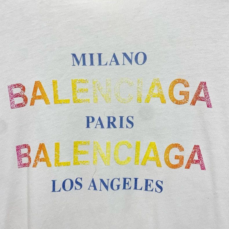 Balenciaga Balenciaga Printed Logo Short Sleeve Tee Size US XS / EU 42 / 0 - 8 Thumbnail