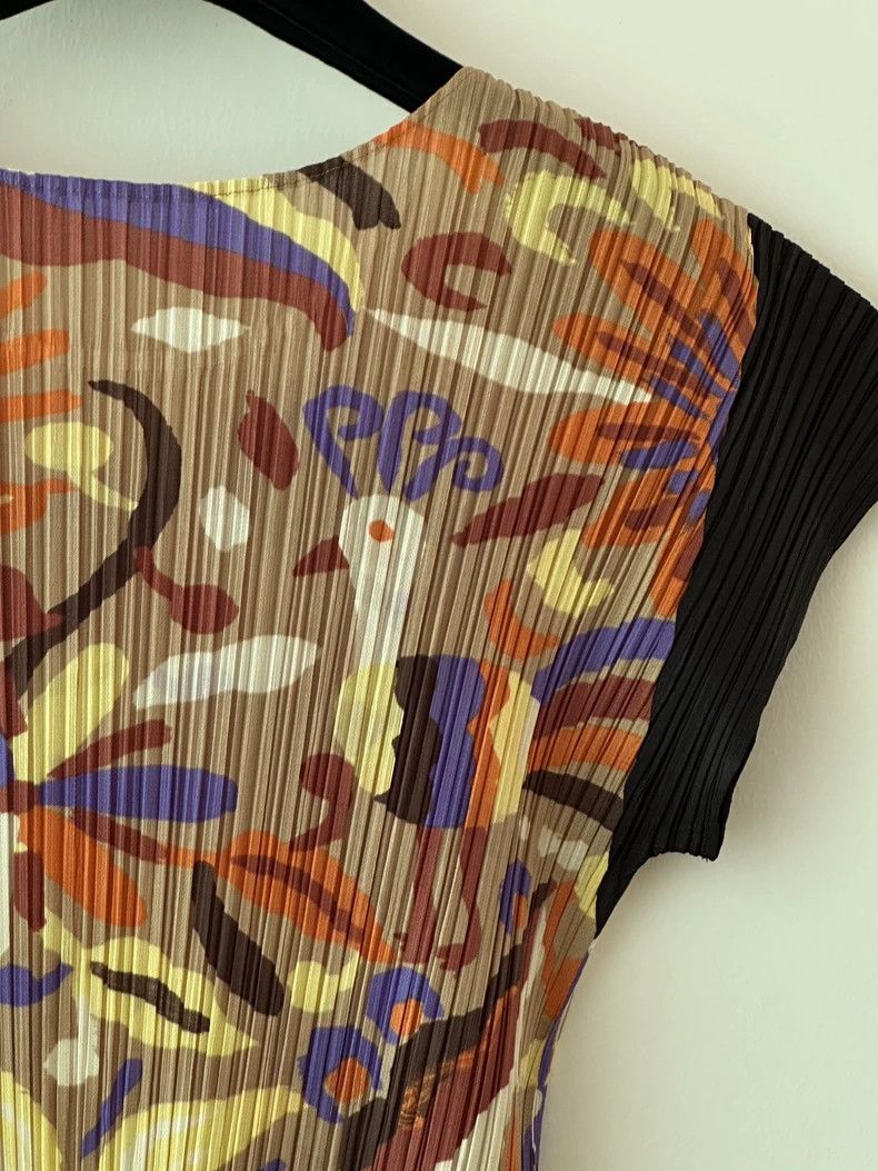 Issey Miyake Issey Miyake size:3 A brownish-yellow Mexican music top Size S / US 4 / IT 40 - 6 Thumbnail