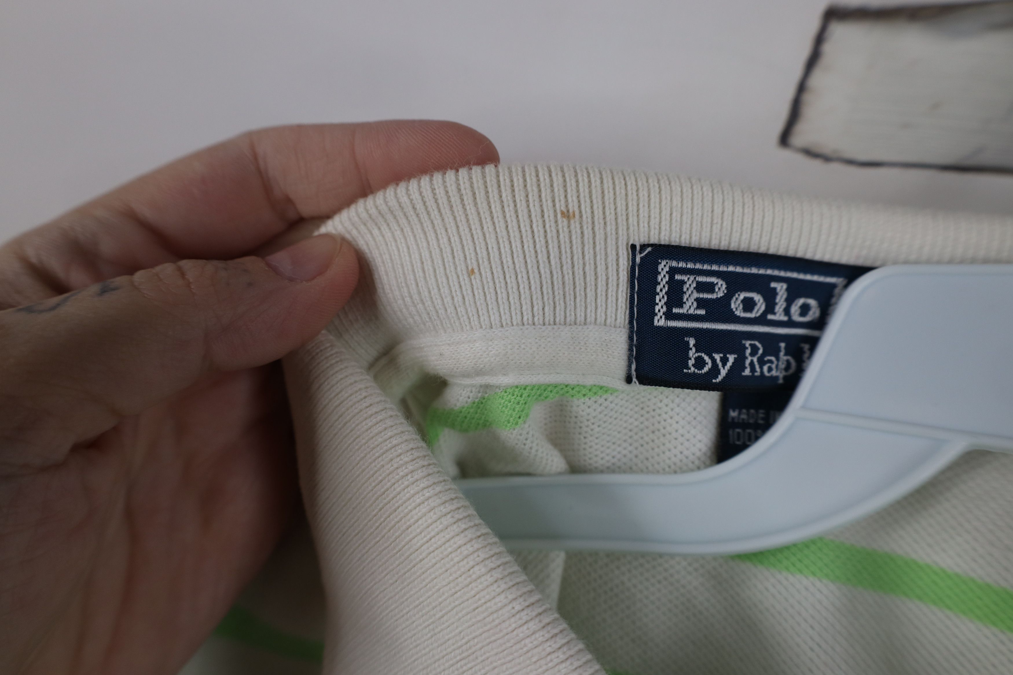Ralph Lauren Vintage Ralph Lauren Cotton Striped Golf Polo Shirt White Size US M / EU 48-50 / 2 - 8 Thumbnail