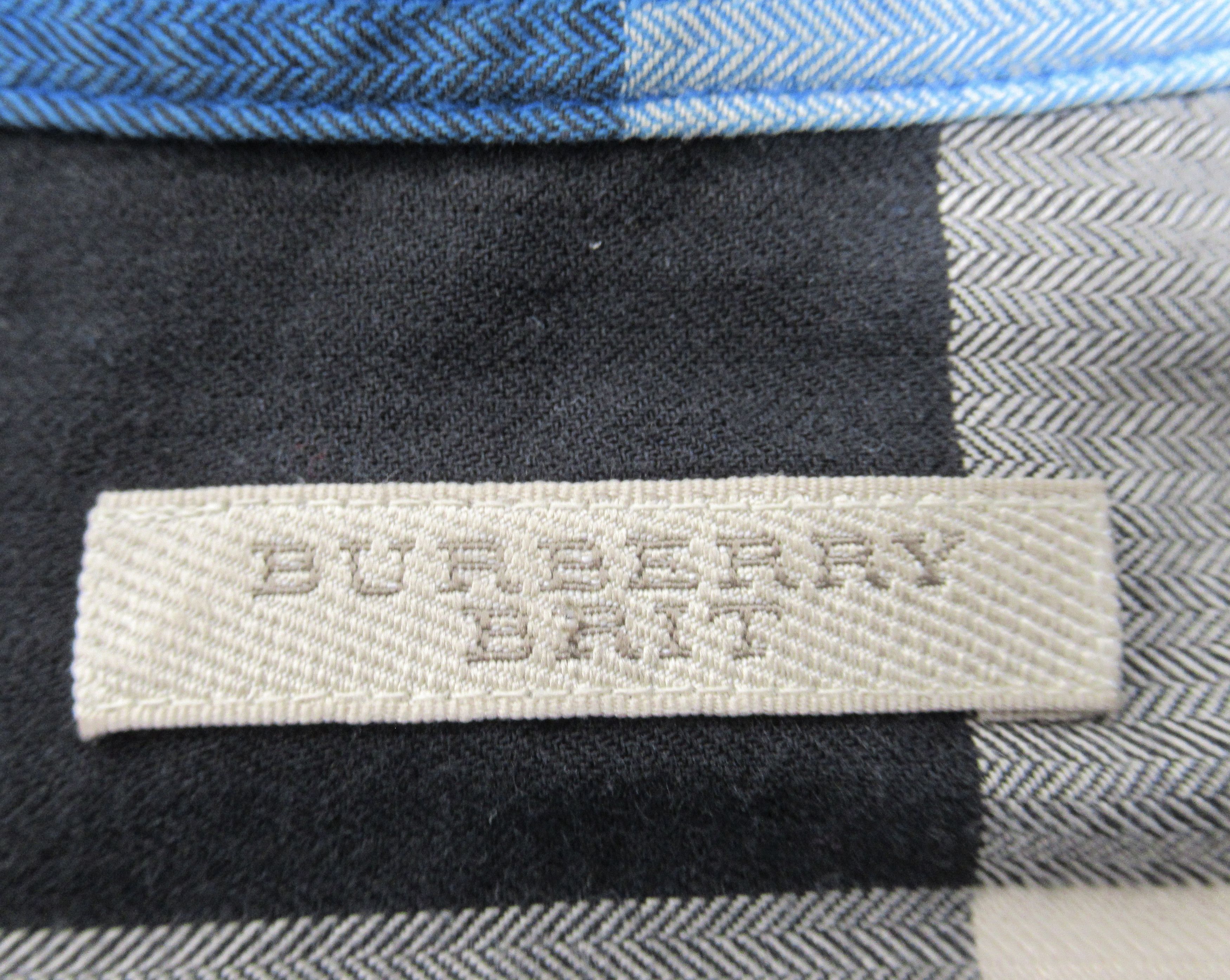 Burberry Burberry Brit Check Cotton Button Down Shirt Nickel Blue S Size US S / EU 44-46 / 1 - 8 Thumbnail