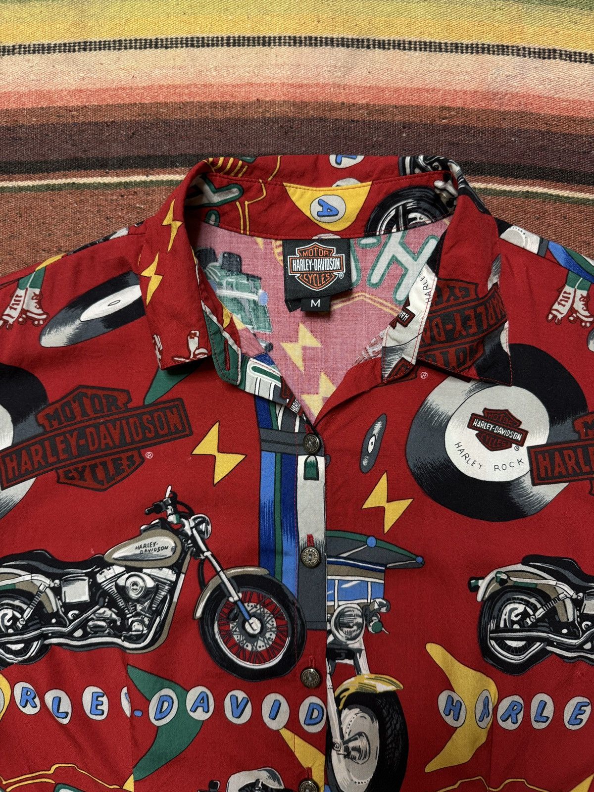 Harley Davidson × Vintage Vintage 90's Made in Hawaii Harley Davidson Button Up Shirt Size M / US 6-8 / IT 42-44 - 3 Thumbnail