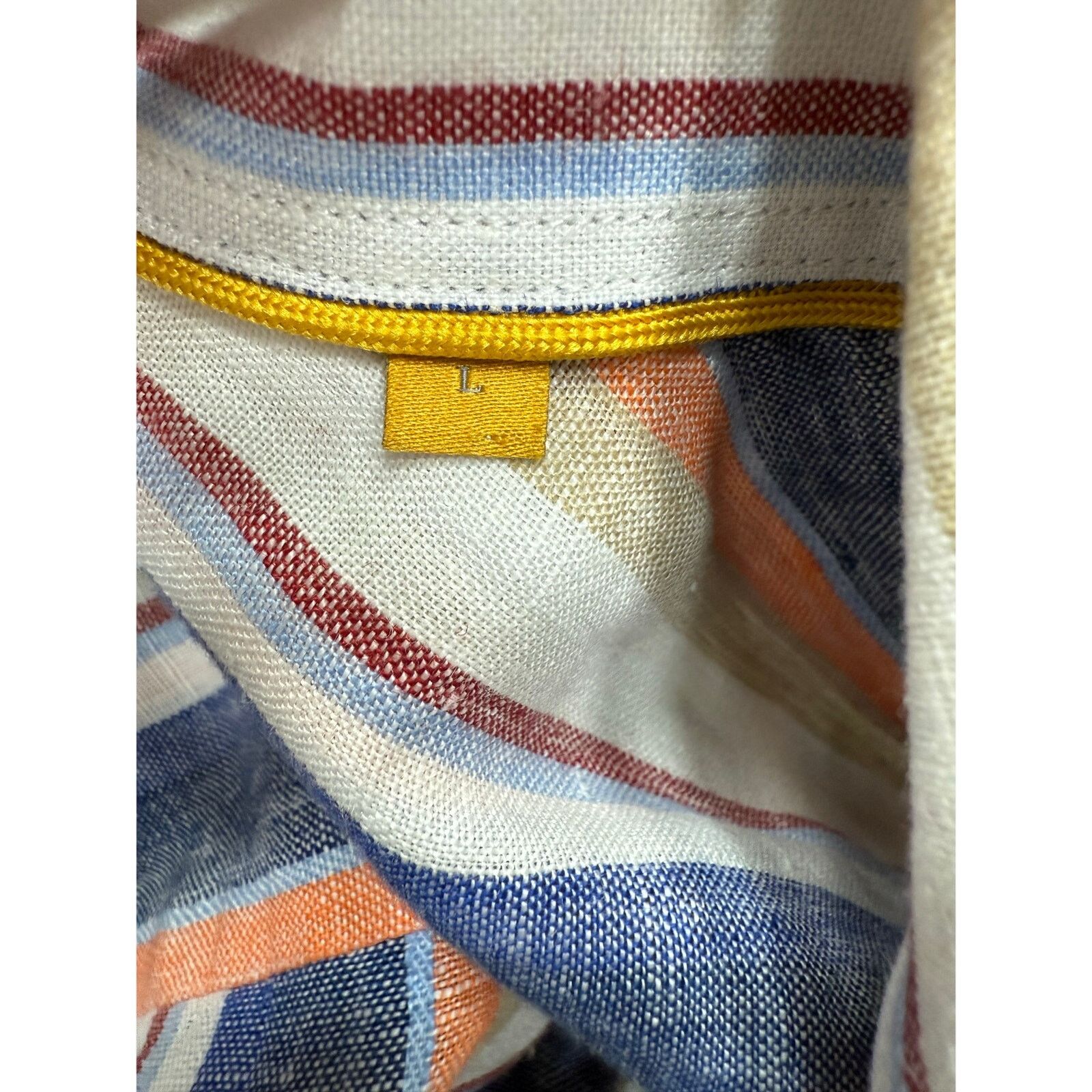 Robert Talbott Robert Talbott Men's Shirt L Linen Long Sleeve Casual #G706 Size US L / EU 52-54 / 3 - 4 Thumbnail