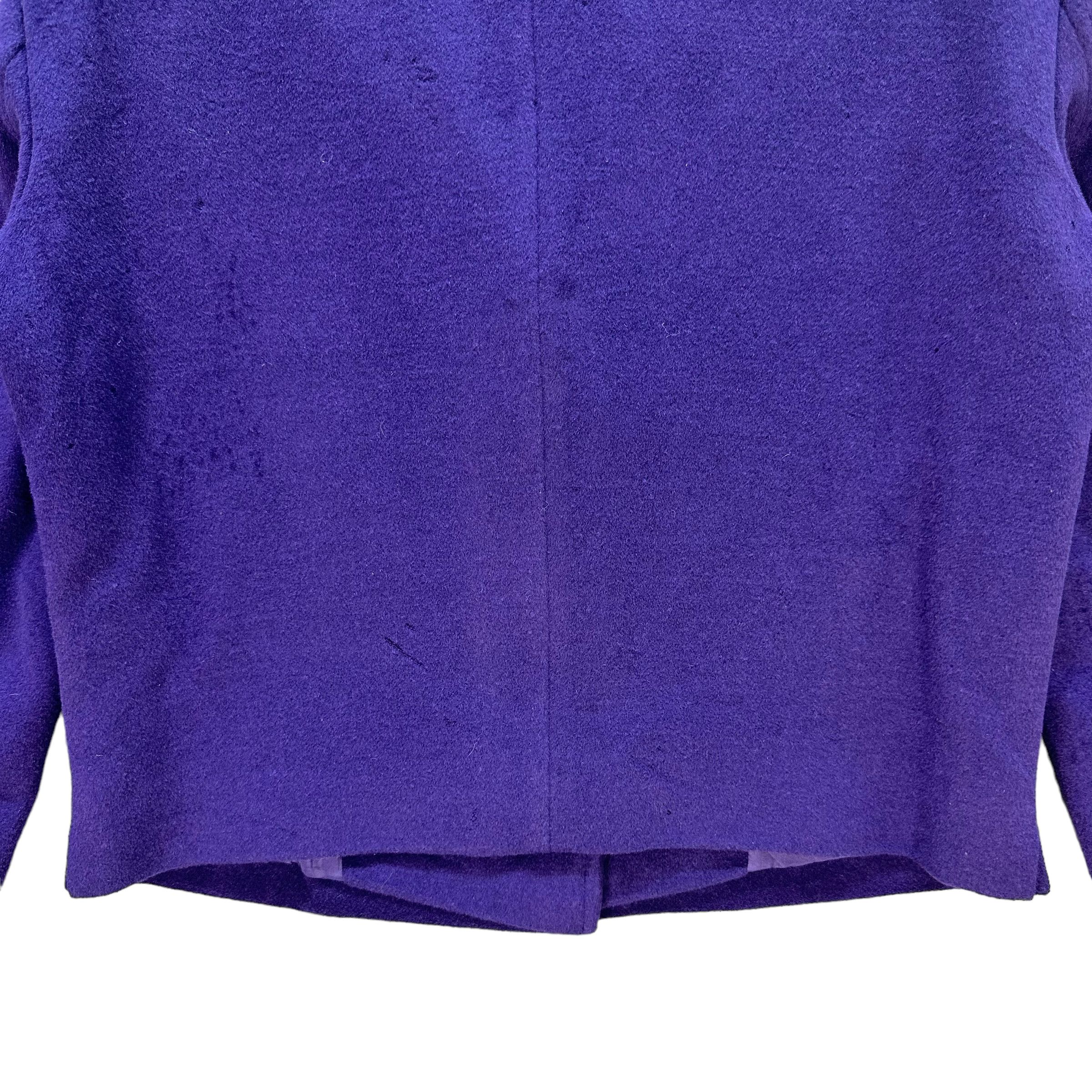 agnes b. AGNES B PARIS PURPLE WOOL CROPPED JACKET #7584-155 Size S / US 4 / IT 40 - 13 Thumbnail