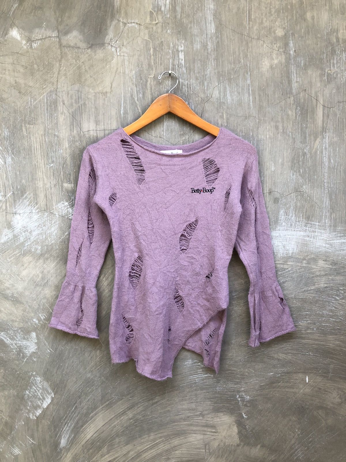 If Six Was Nine Betty Boop Distressed Asymmetrical Knit Size M / US 6-8 / IT 42-44 - 4 Thumbnail
