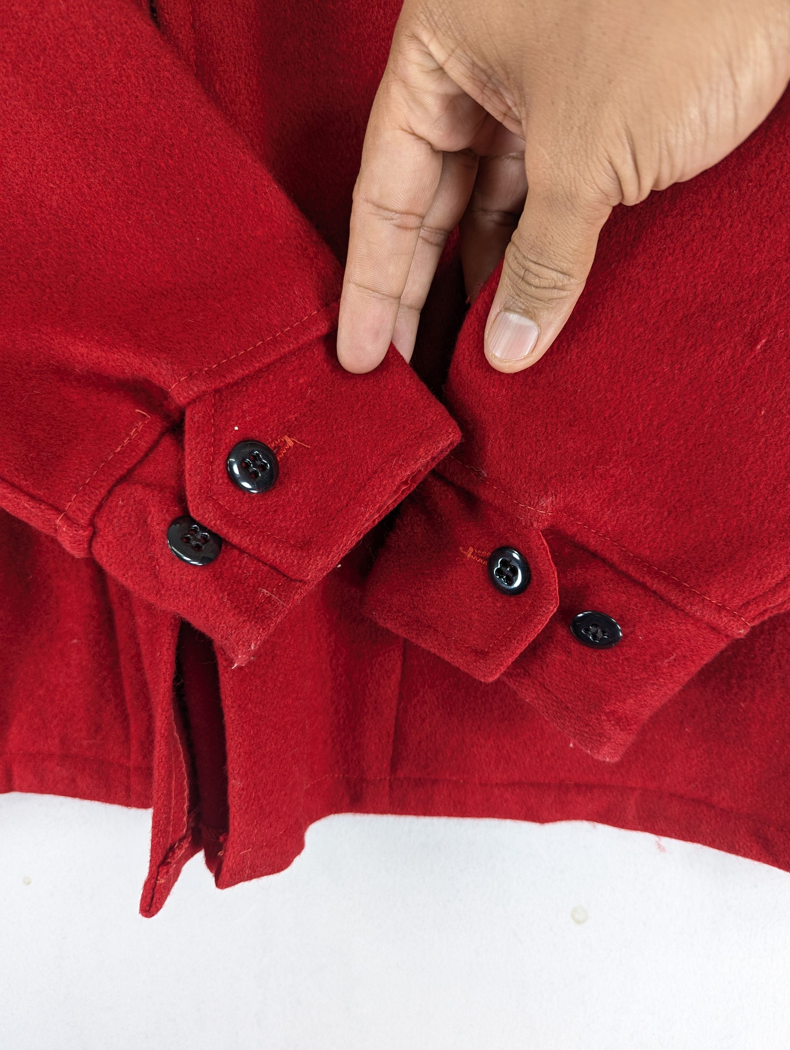 Vintage Vintage 1980s Melton Red Wool Jacket Size US L / EU 52-54 / 3 - 9 Thumbnail