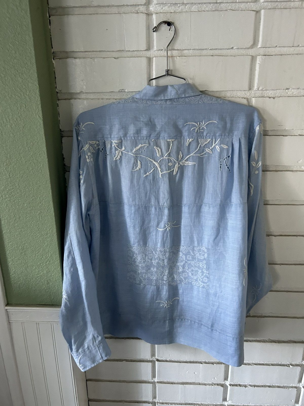 Bode Bode 1of1 Embroidered Fleur Shirt (sz XL/XXL) Size US XL / EU 56 / 4 - 2 Thumbnail