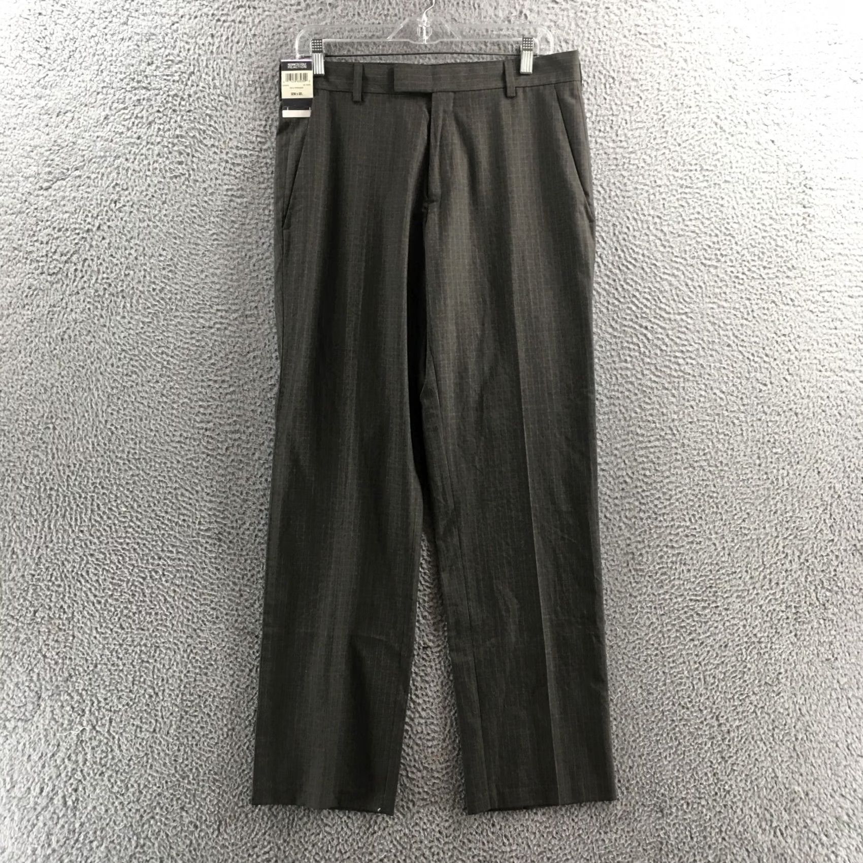 Kenneth Cole Kenneth Cole Reaction Trouser Dress Pants Mens 32x32 Taupe NEW - Regular, Taupe, Knee-High? Size US 32 / EU 48 - 2 Thumbnail