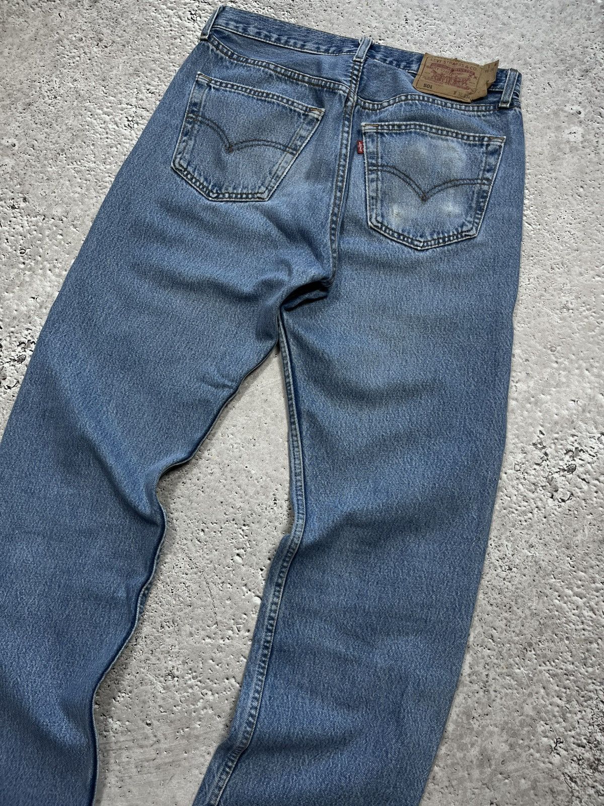 Levi's Levi’s 501 Light Blue Jeans 32x34 Made in Spain Paint Marks Size US 32 / EU 48 - 3 Thumbnail