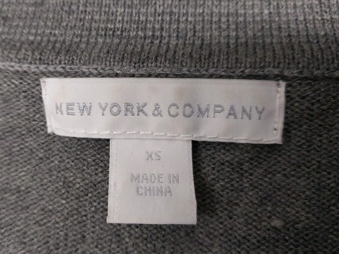 Other New York Co Women XS Gray Cozy Knit Sweater Dress Buttons Size XS / US 0-2 / IT 36-38 - 3 Thumbnail
