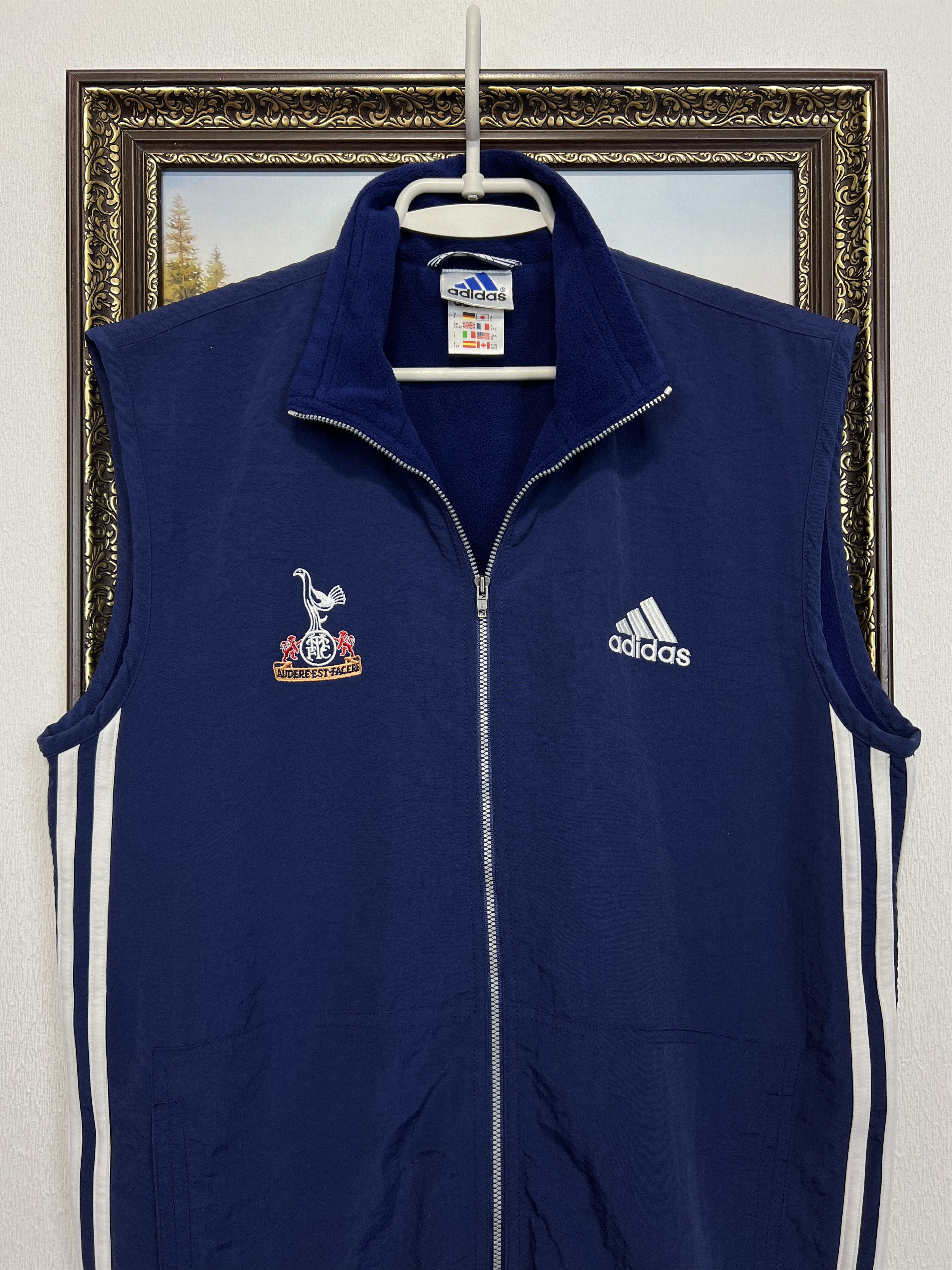 Adidas Vintage Tottenham Football Train Vest Jacket Track Top Size US M / EU 48-50 / 2 - 2 Thumbnail
