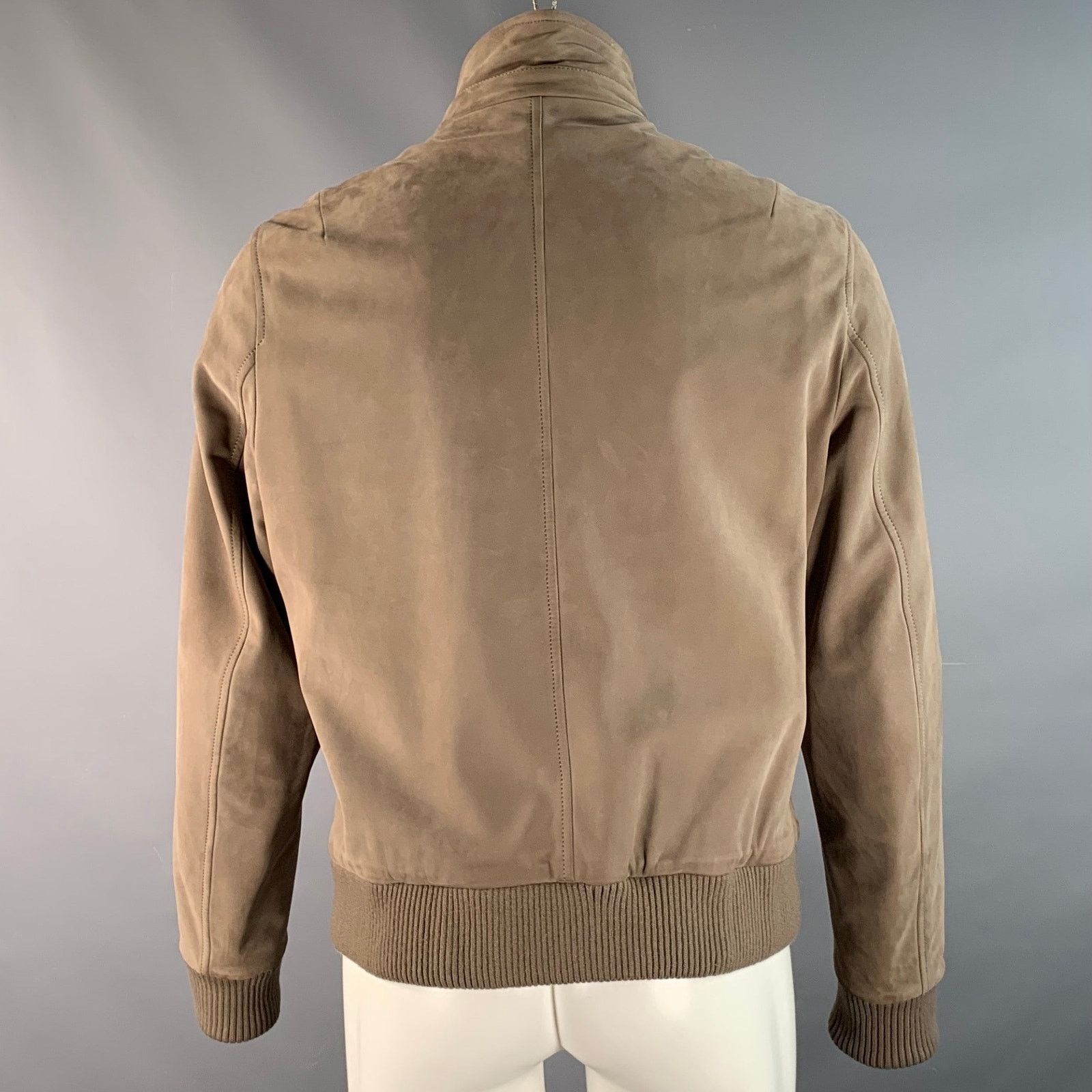 Loro Piana LORO PIANA M Brown Suede Herringbone Wool Reversible Jacket Size US M / EU 48-50 / 2 - 4 Thumbnail